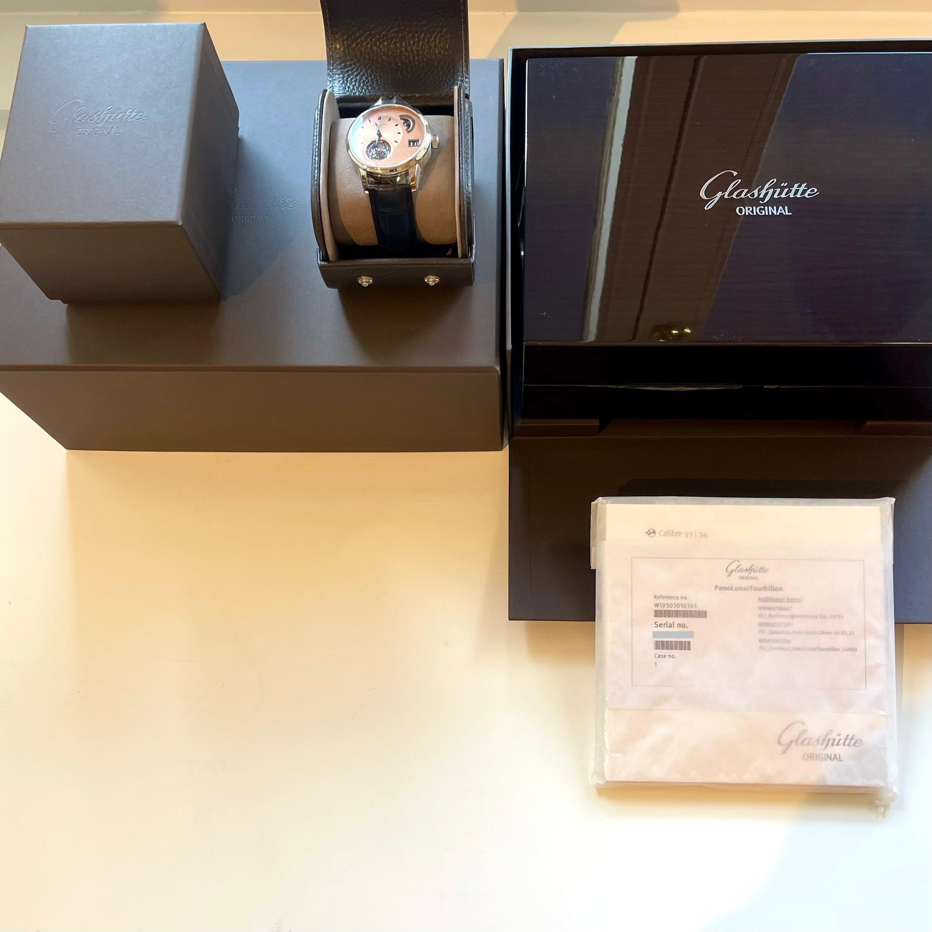 PanoMatic Tourbillon Platin / Limited Edition / Alligatorband / neu (2025)