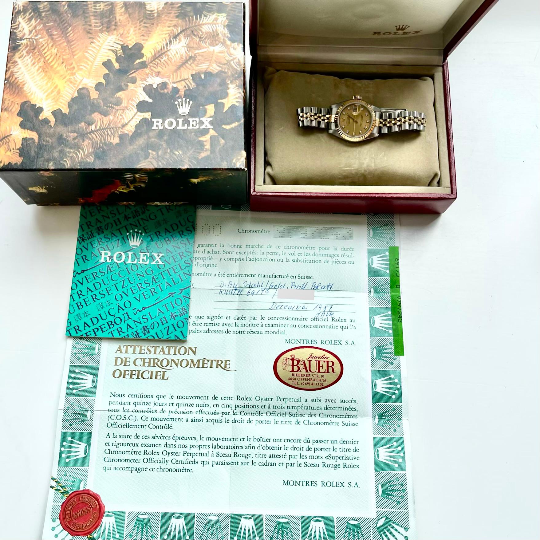 Lady-Datejust Bicolor 26mm / Service 2026 / Full Set (1987)