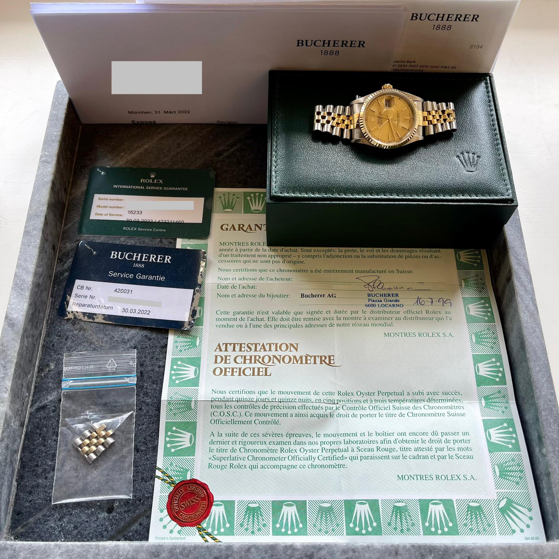 Datejust 36 Bicolor / Rolex Service 2022 (1999)