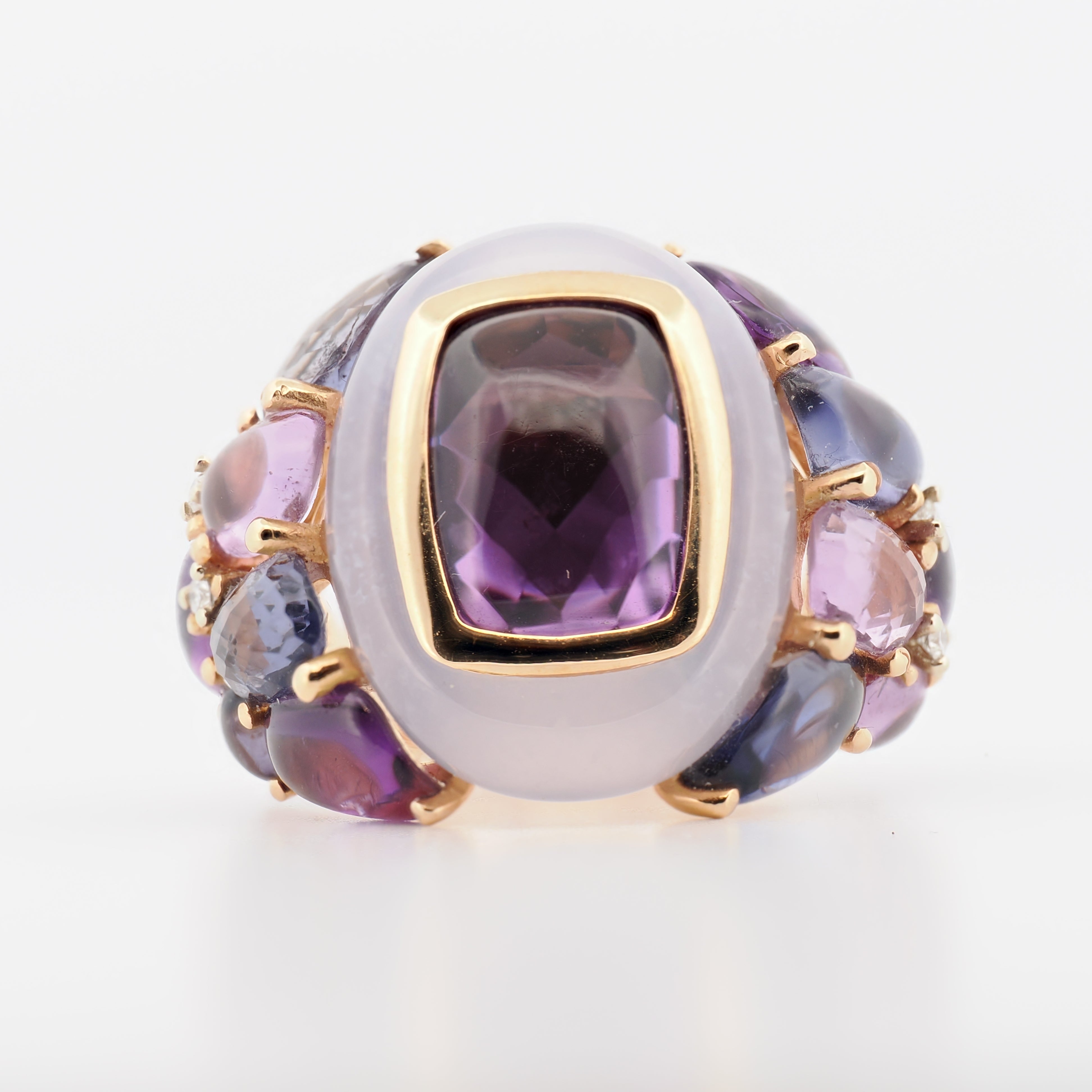 Antonini Porto Cervo Ring in Roségold mit Amethyst und bunten Edelsteinen