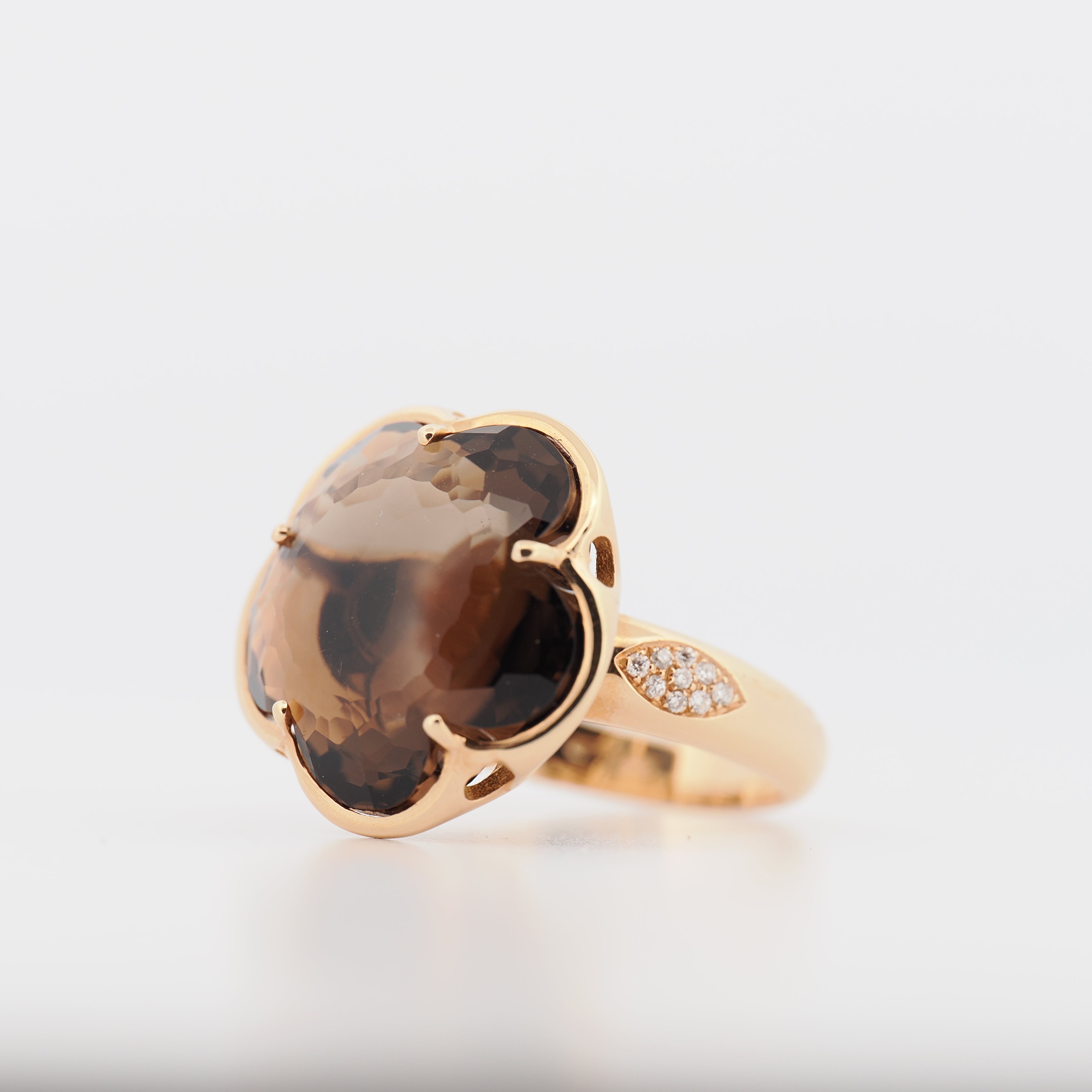 Pasquale Bruni Ring aus Roségold mit Rauchquarz und Diamanten