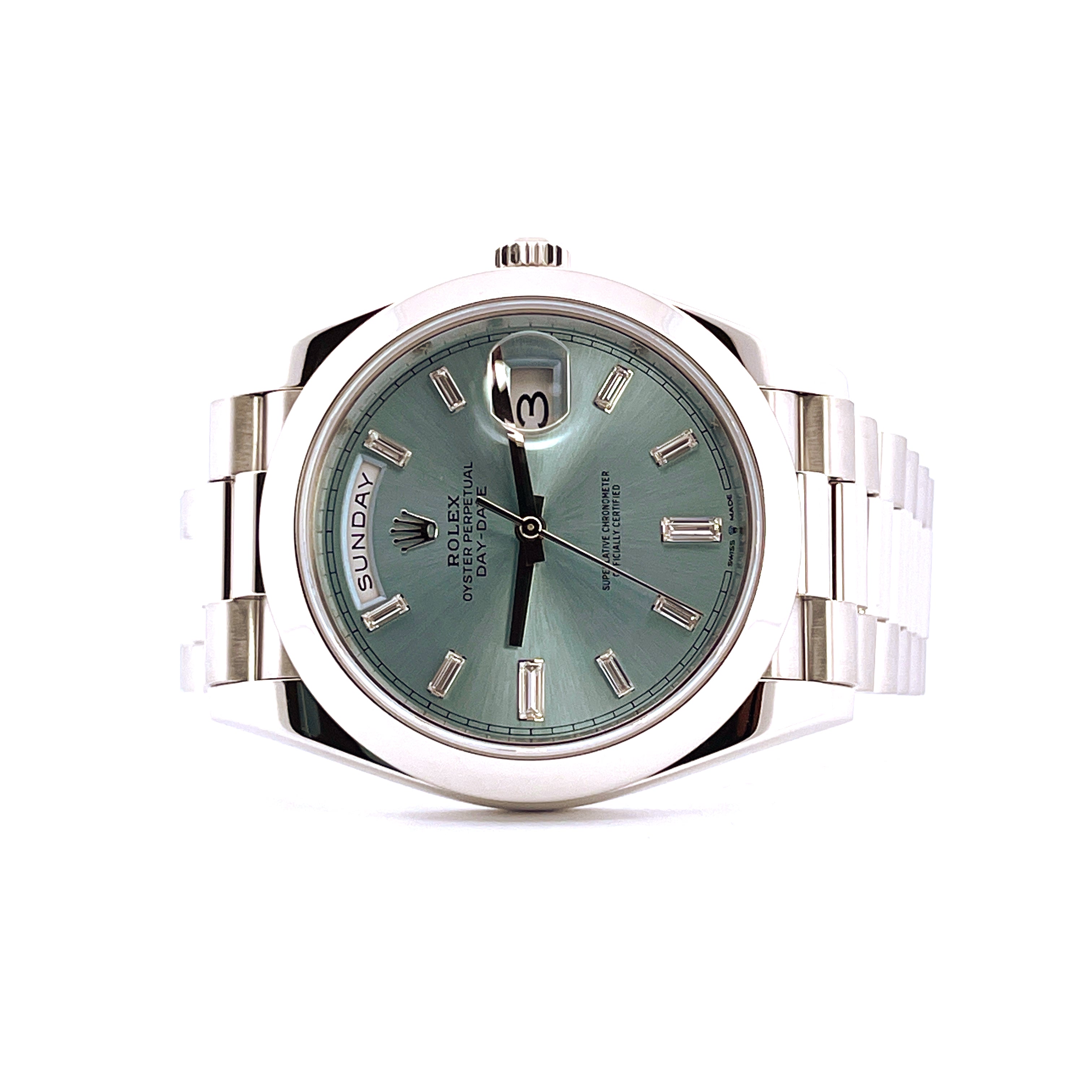 Rolex Day-Date 40 Ice Blue Baguette Dial - Main Image
