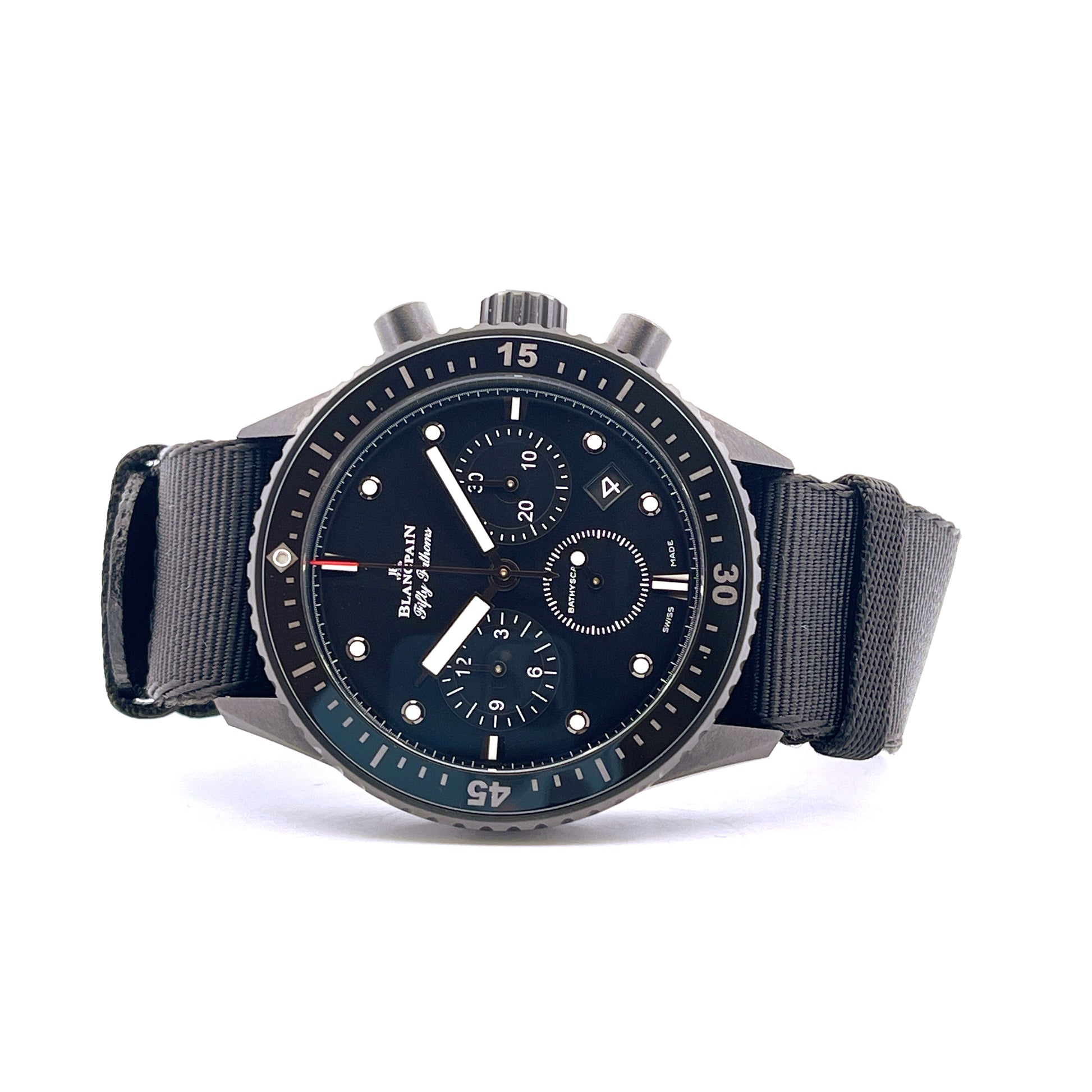 Blancpain - Blancpain Fifty Fathoms Bathyscaphe Flyback Ceramic - Juwelier Spliedt