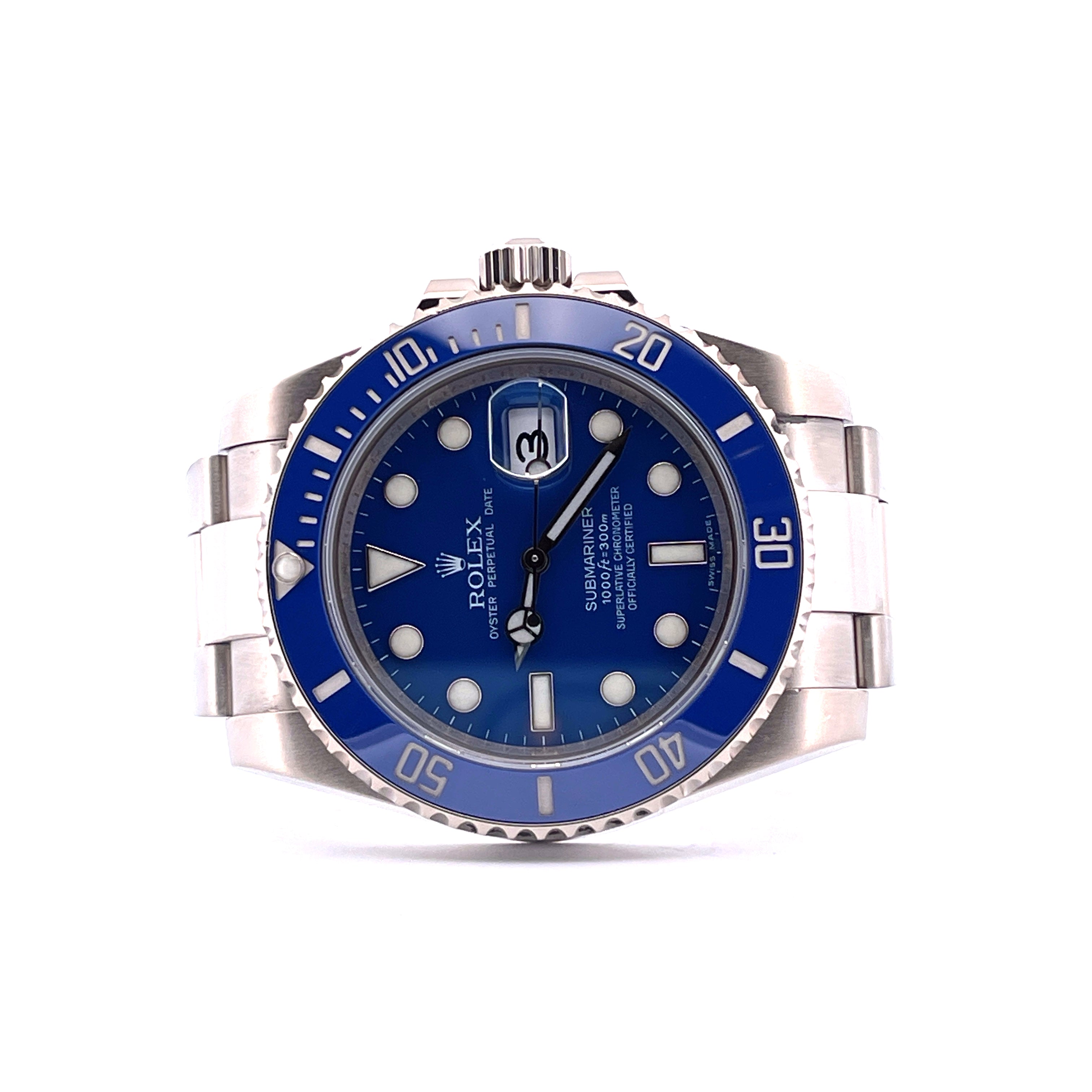 Rolex - Rolex Submariner Date SMURPH Whitegold - Juwelier Spliedt