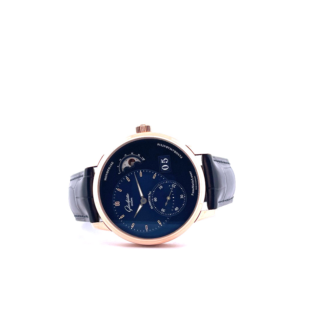 Glashütte Original - PanoMaticLunar rosegold blau - Juwelier Spliedt - [product_ Artikelnummer]