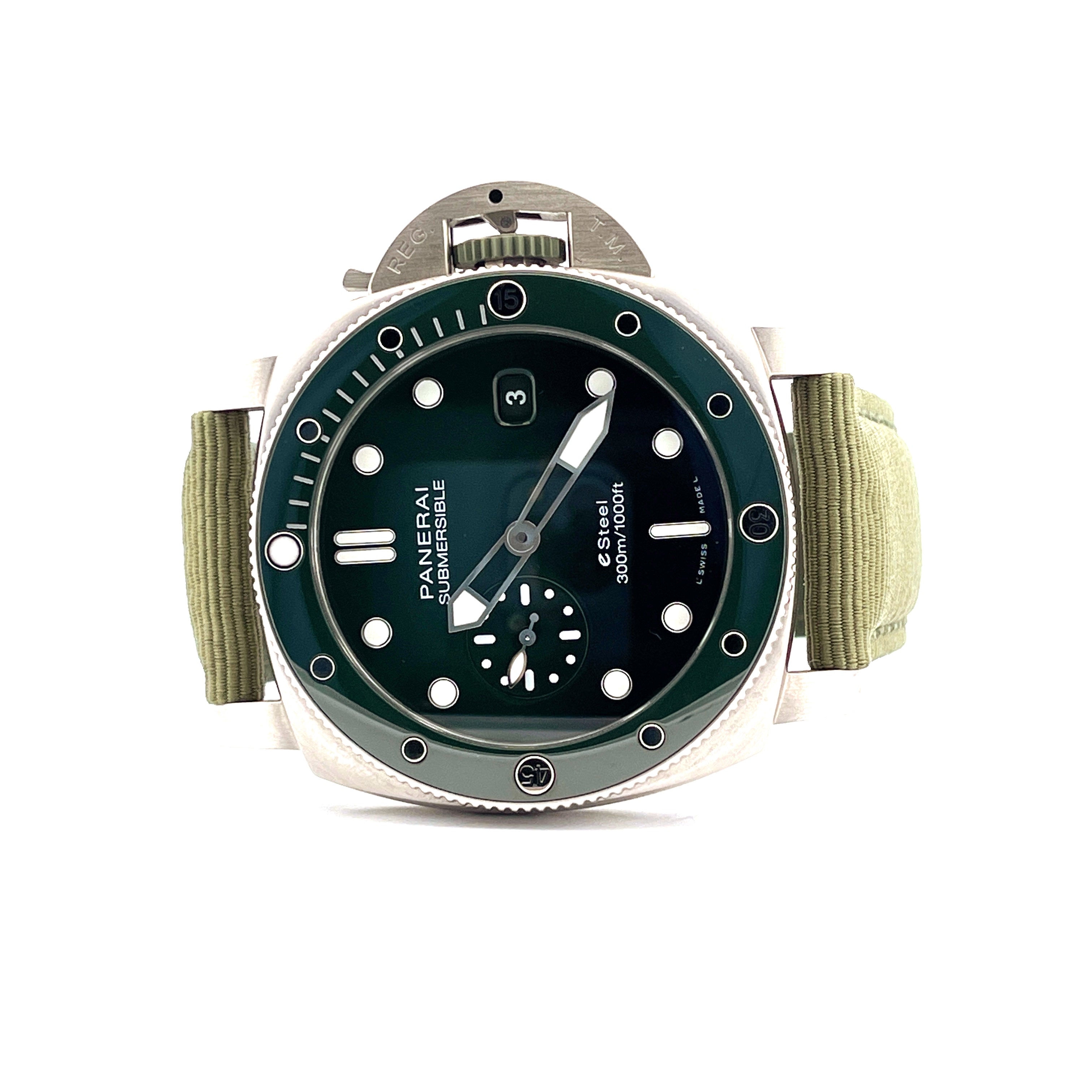 Panerai - Panerai Submersible Quarantaquattro Verde - Juwelier Spliedt