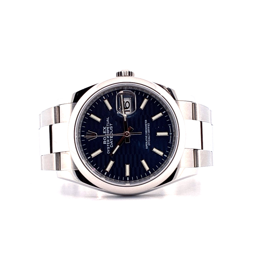 Rolex - Datejust 36 Blue Motif Dial / Honeycomb Dial / 2023 - [product_sku]