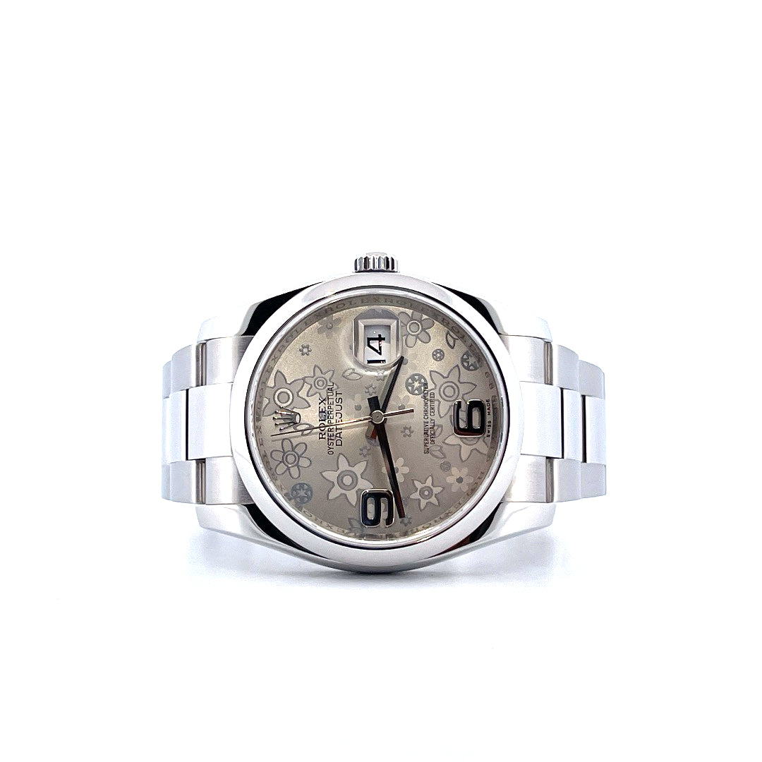 Datejust 36 Floral Motif / Flower Dial / Edelstahl (ca. 2012)