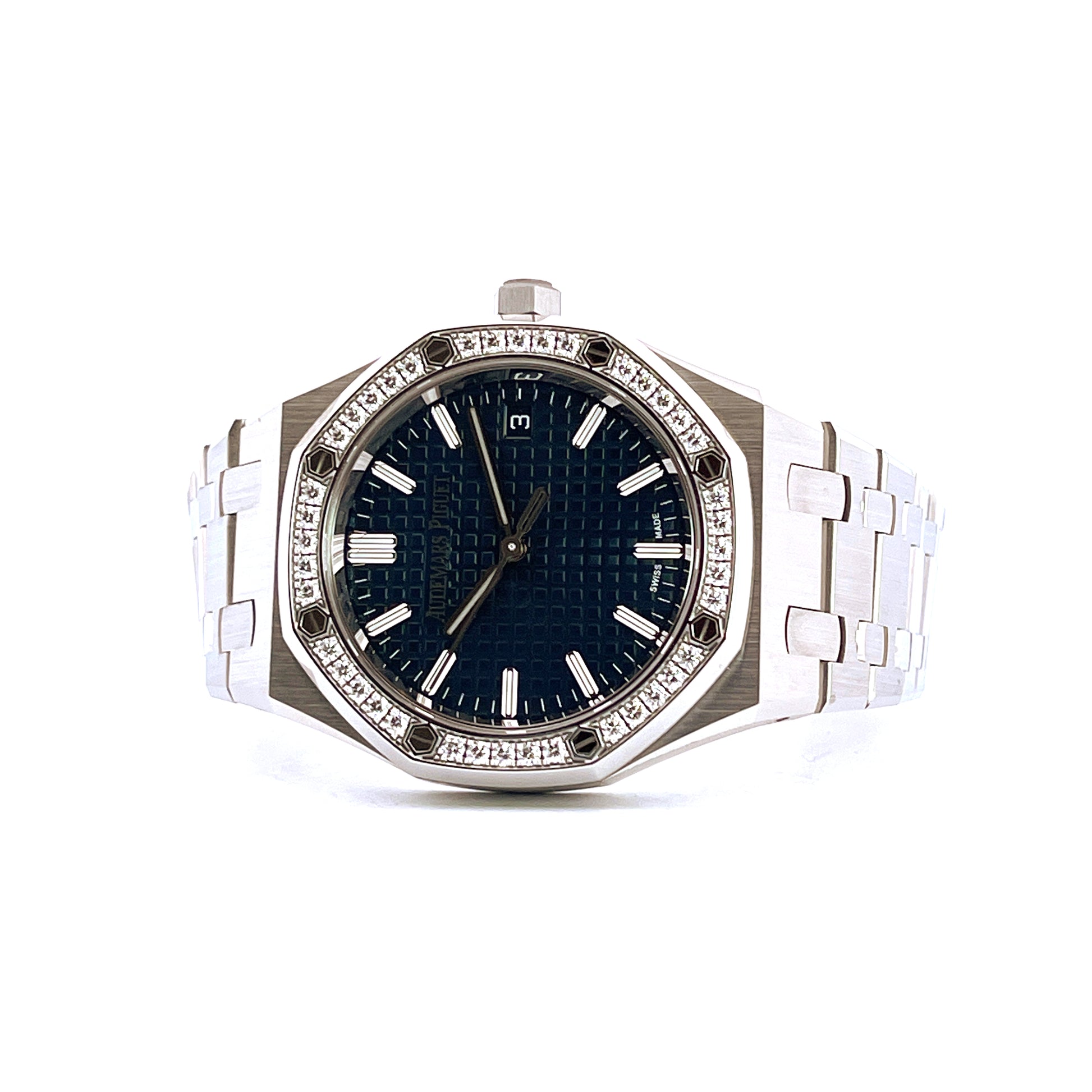 Audemars Piguet - Audemars Piguet Royal Oak 34mm Blue & Diamonds - [product_sku]