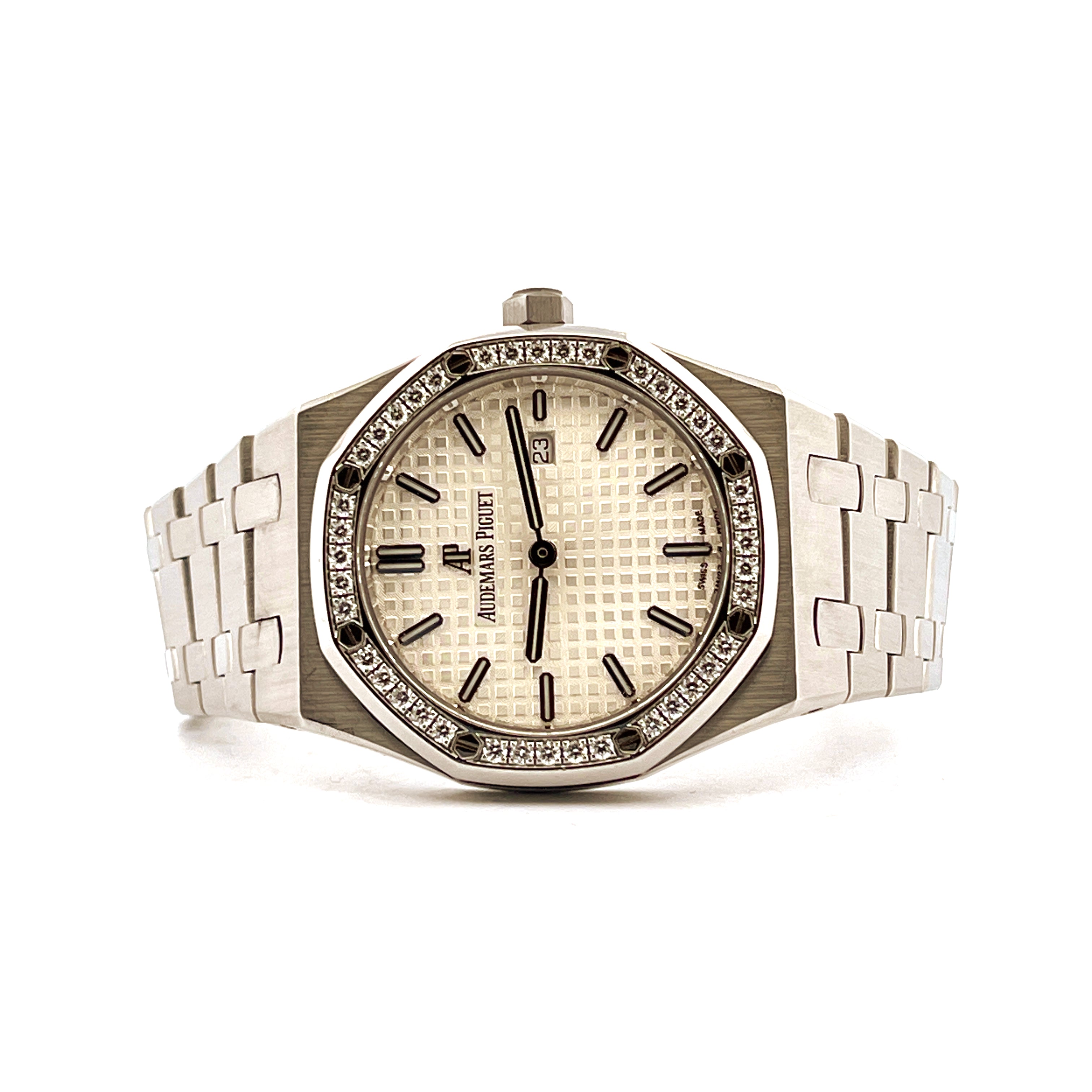 Audemars Piguet - Audemars Piguet Royal Oak Lady 33mm Steel & Diamonds - Juwelier Spliedt