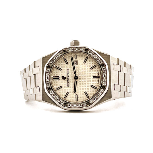 Audemars Piguet - Audemars Piguet Royal Oak Lady 33mm Steel & Diamonds - Juwelier Spliedt