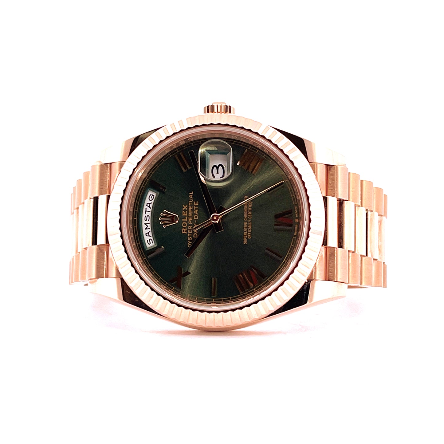 Rolex Day-Date 40 Roségold Green (2023)