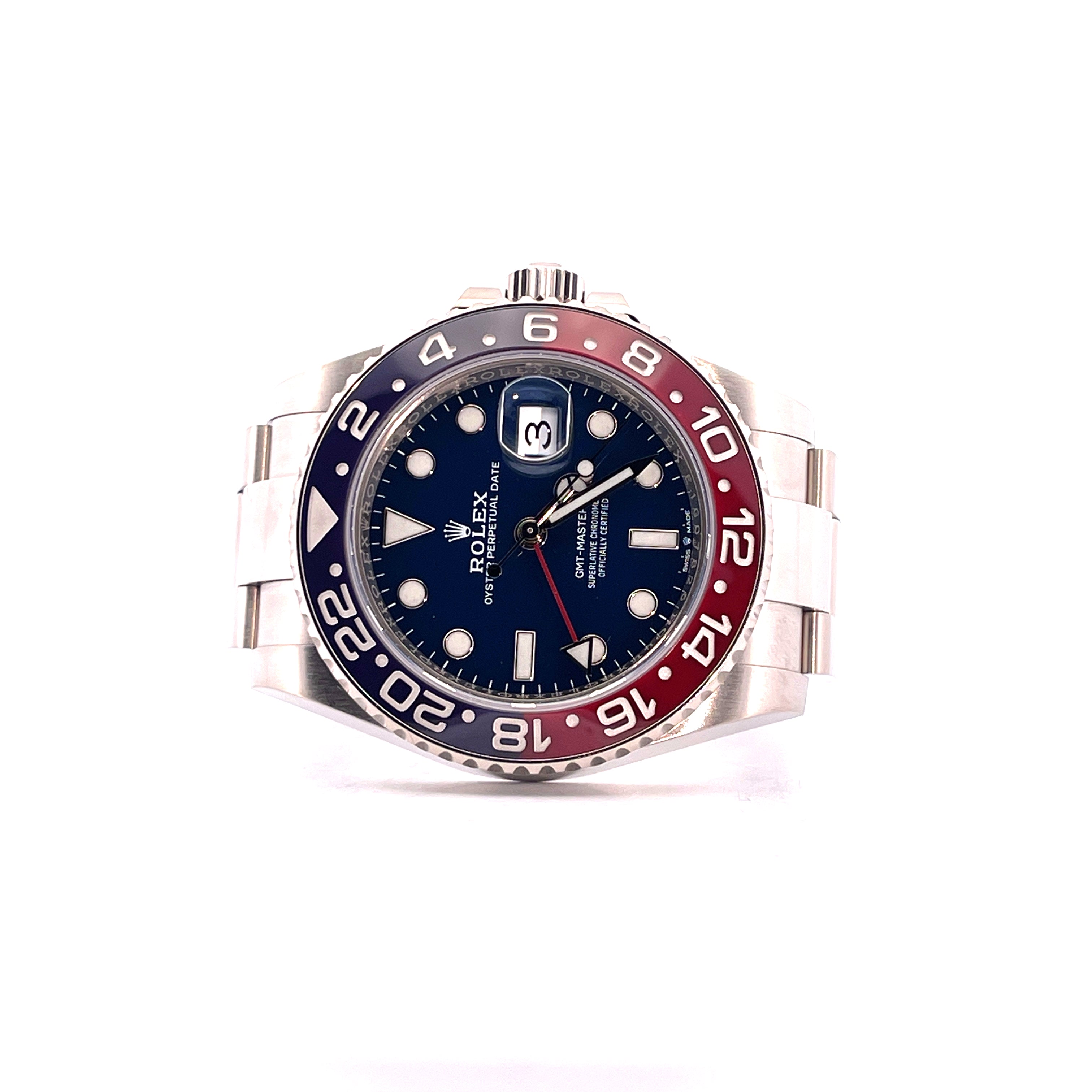 GMT-Master II Pepsi Whitegold Blue Dial / Full Set / 2019