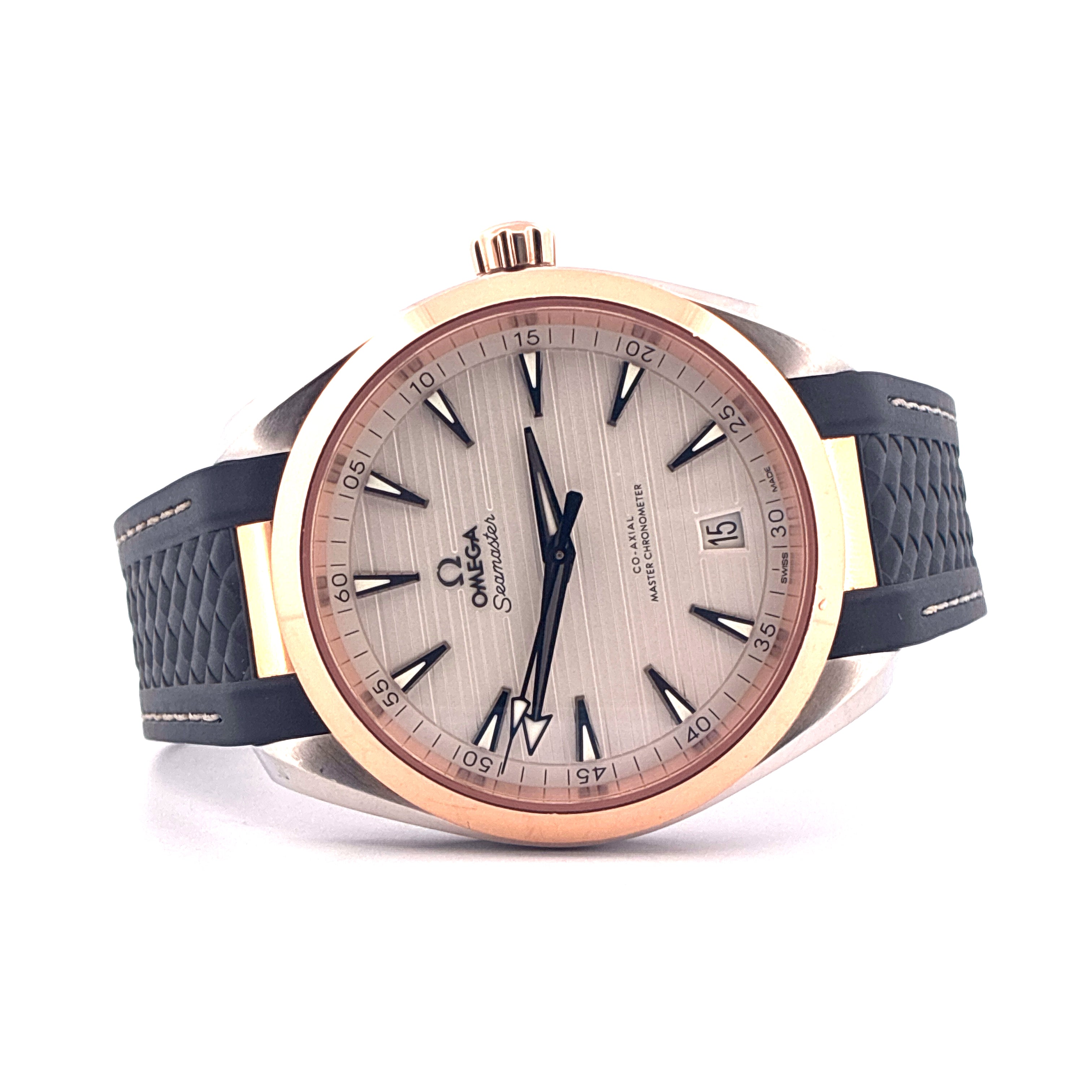 Omega - Seamaster Aqua Terra / Bicolor / Rubberstrap / Folding Clasp / Box & Papers / 2018 - [product_sku]
