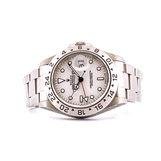 Rolex - Rolex Explorer II Polar White 16570 (1998) / Rolex Service 2025 - [product_sku]