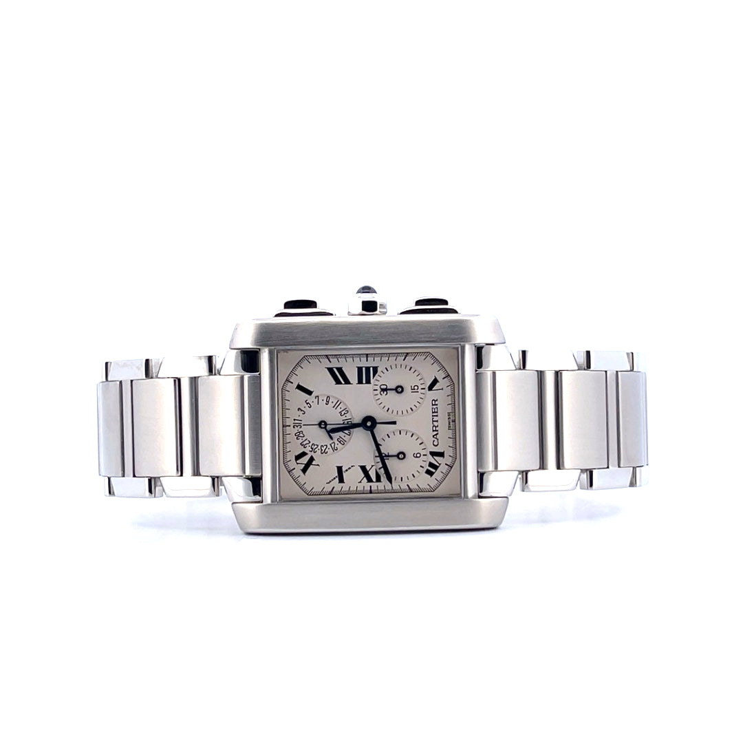 Cartier - Cartier Tank Francaise Chronograph / Cartier Service 2024 (ca. 2000) - [product_sku]