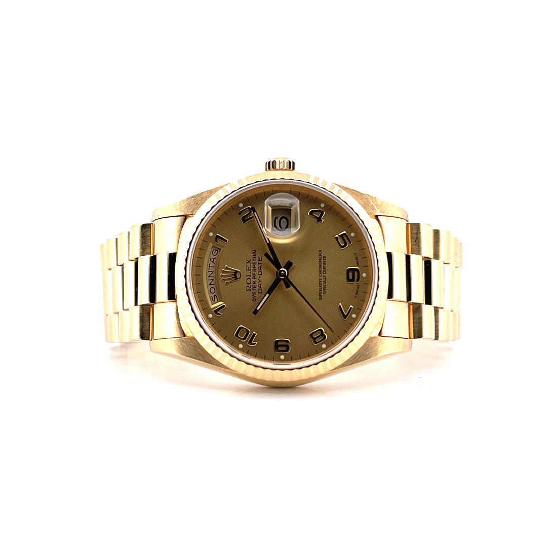Day-Date with German weekday display / very good condition / Rolex papers / 1997