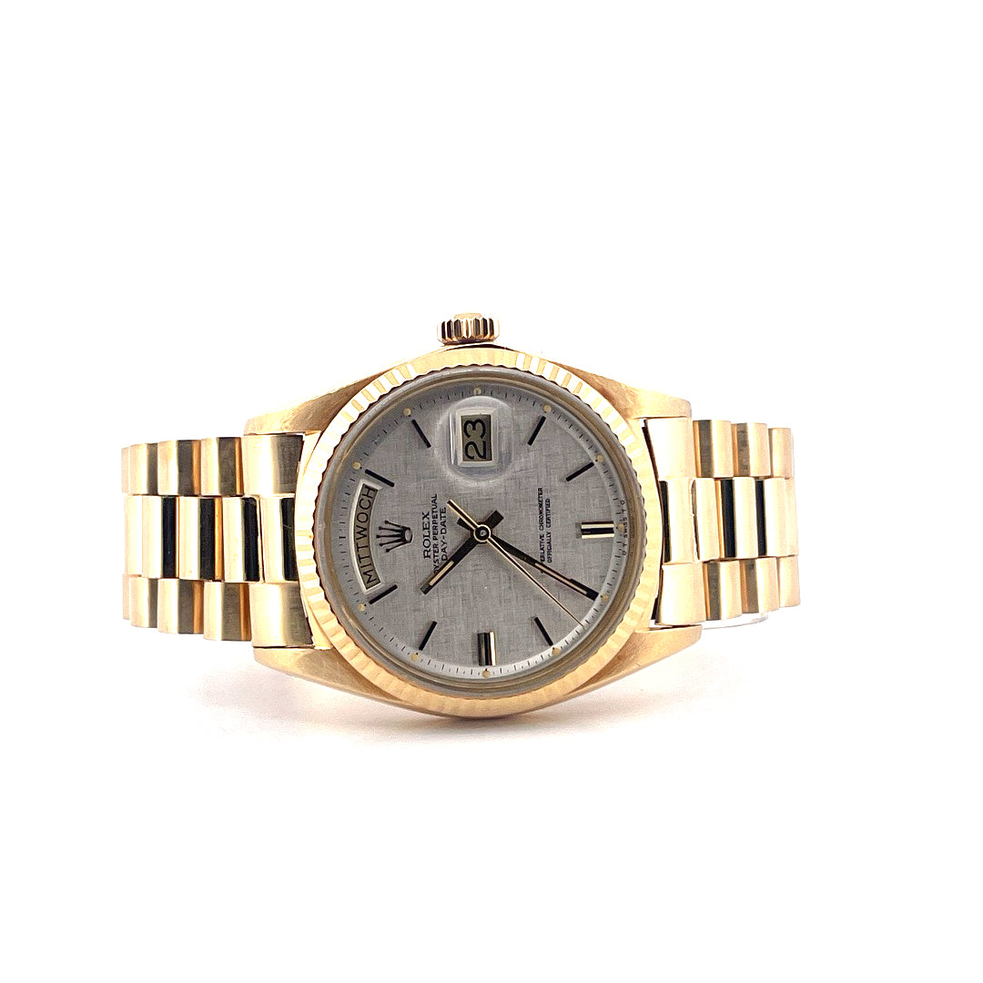 Day-Date 36 Gelbgold / Sigma Linen Dial / no strech / Service 2024 (ca. 1970)