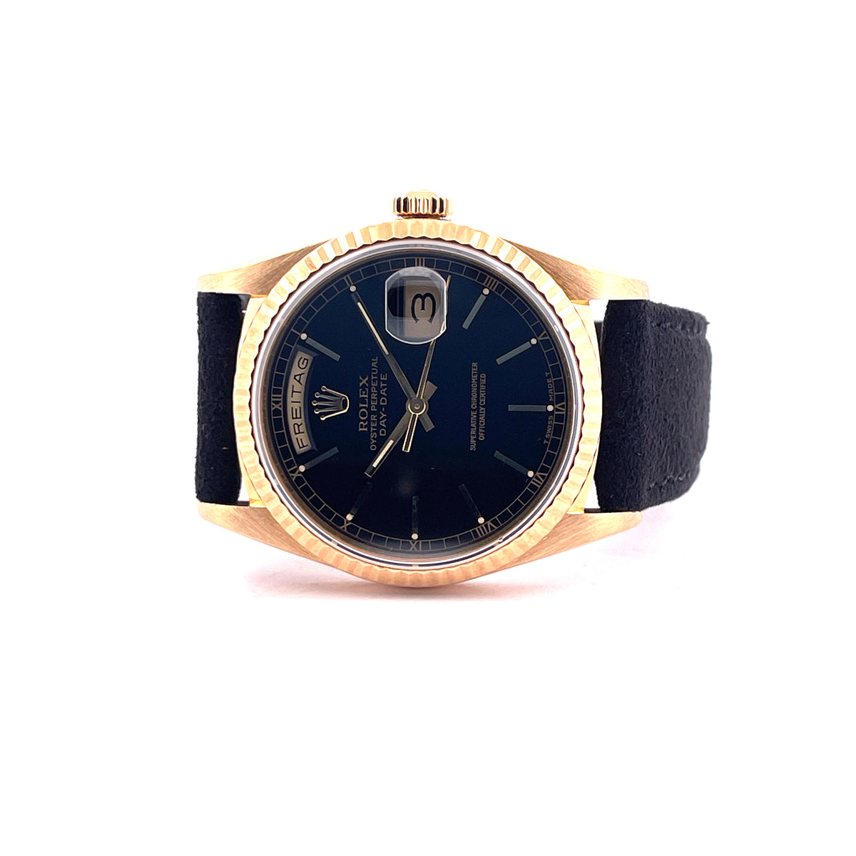 Day-Date 36 Yellowgold 18238 Black Dial / Full Set / LC100 / 1990