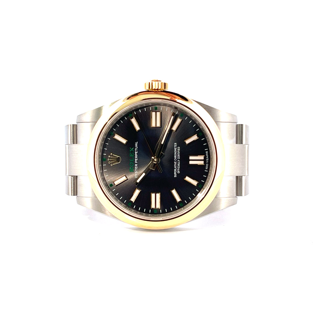 Oyster Perpetual 100 Years / BRAND NEW / rhodium dial / yellowgold bezel and crown