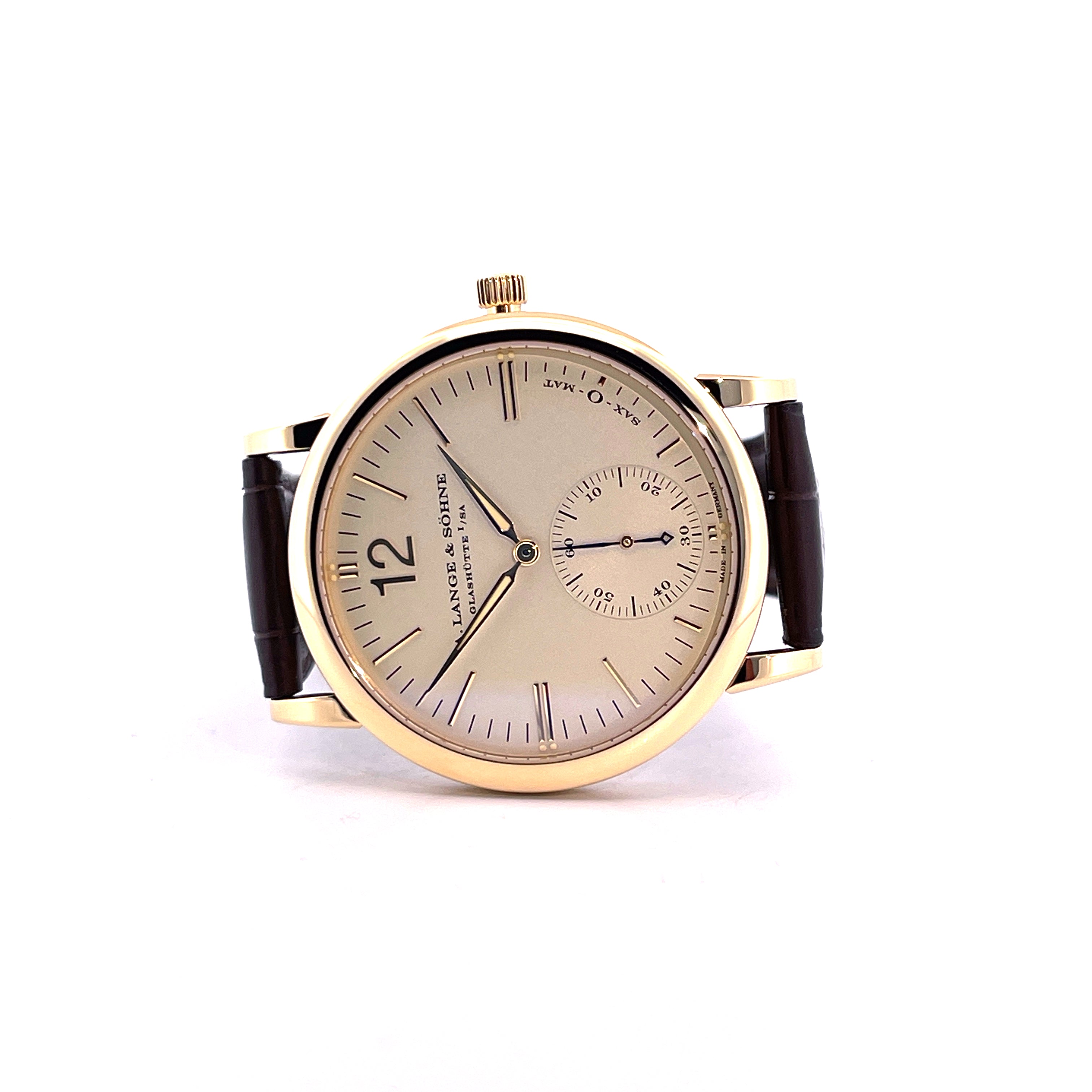 Langematik Sax-o-mat 37 mm / Service 2026 incl. Invoice / Box and Paper / perfect Condition unworn since Serv. / 2003
