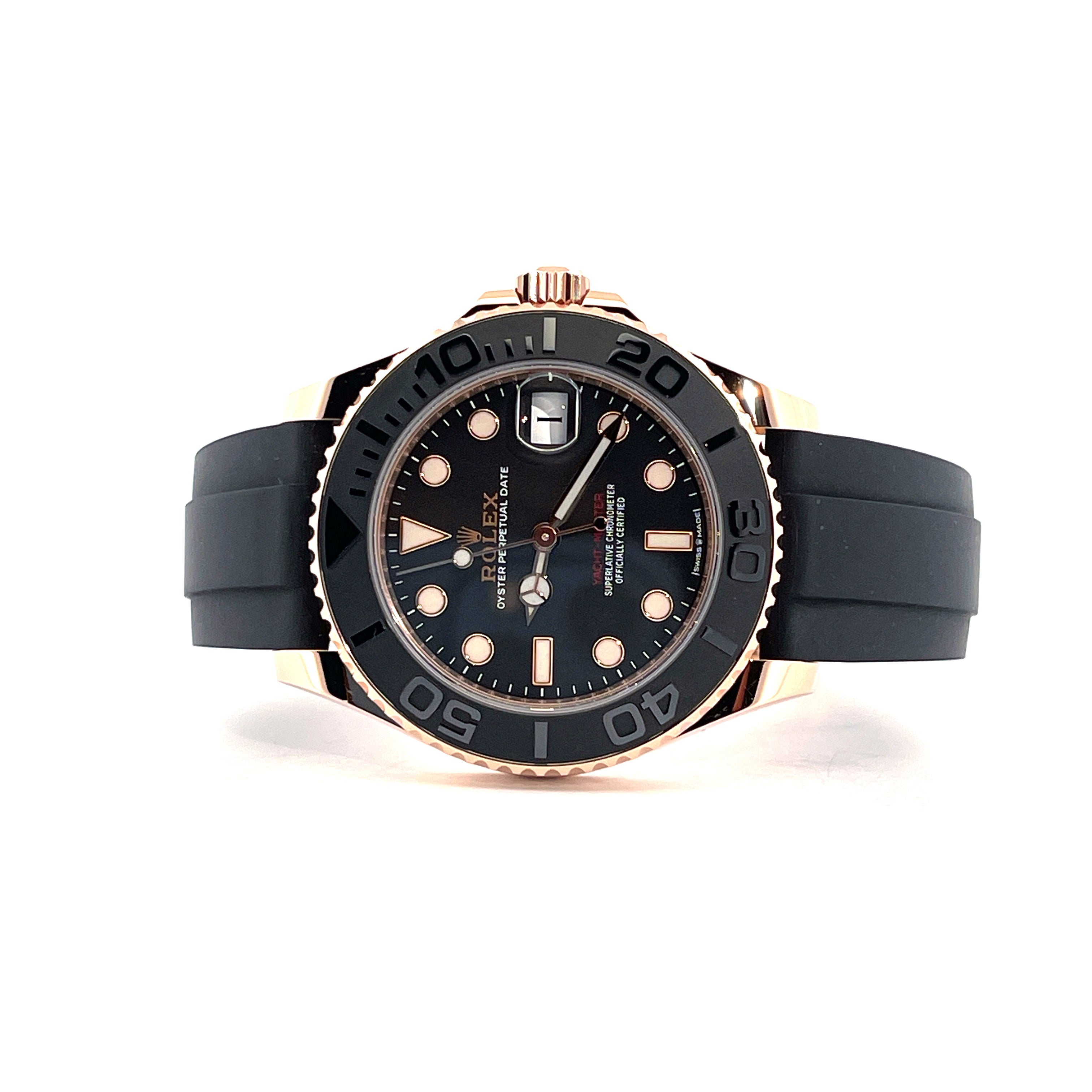 Yacht-Master 37 Everose 268655 / Full Set + Invoice / On Stock / Oysterflex / very good unpolished Condition / Austria 2020