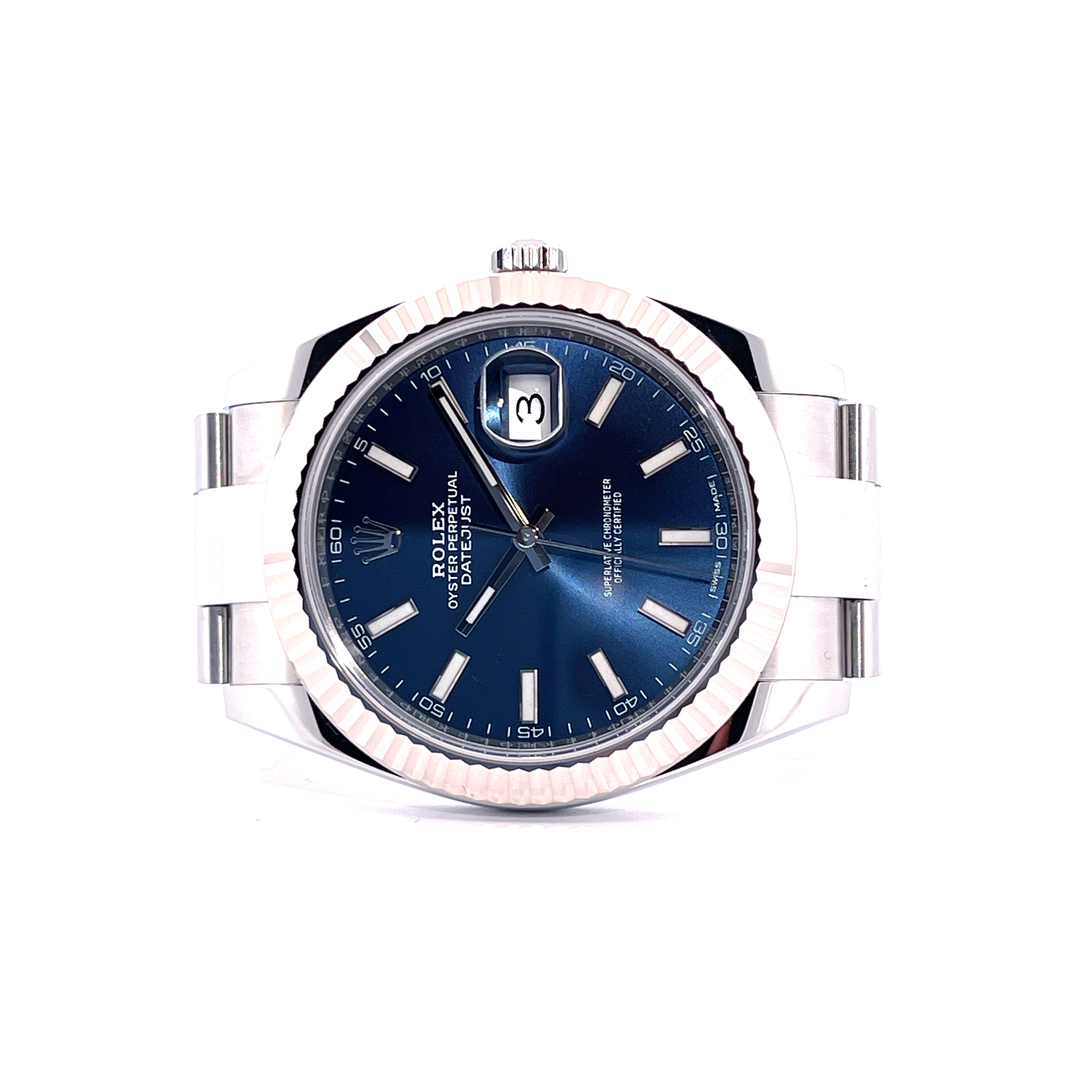 Datejust 41 Blue Dial Jubilee Whitegold Bezel / Box and Papers / 126334 / Very Good Condition / 2022