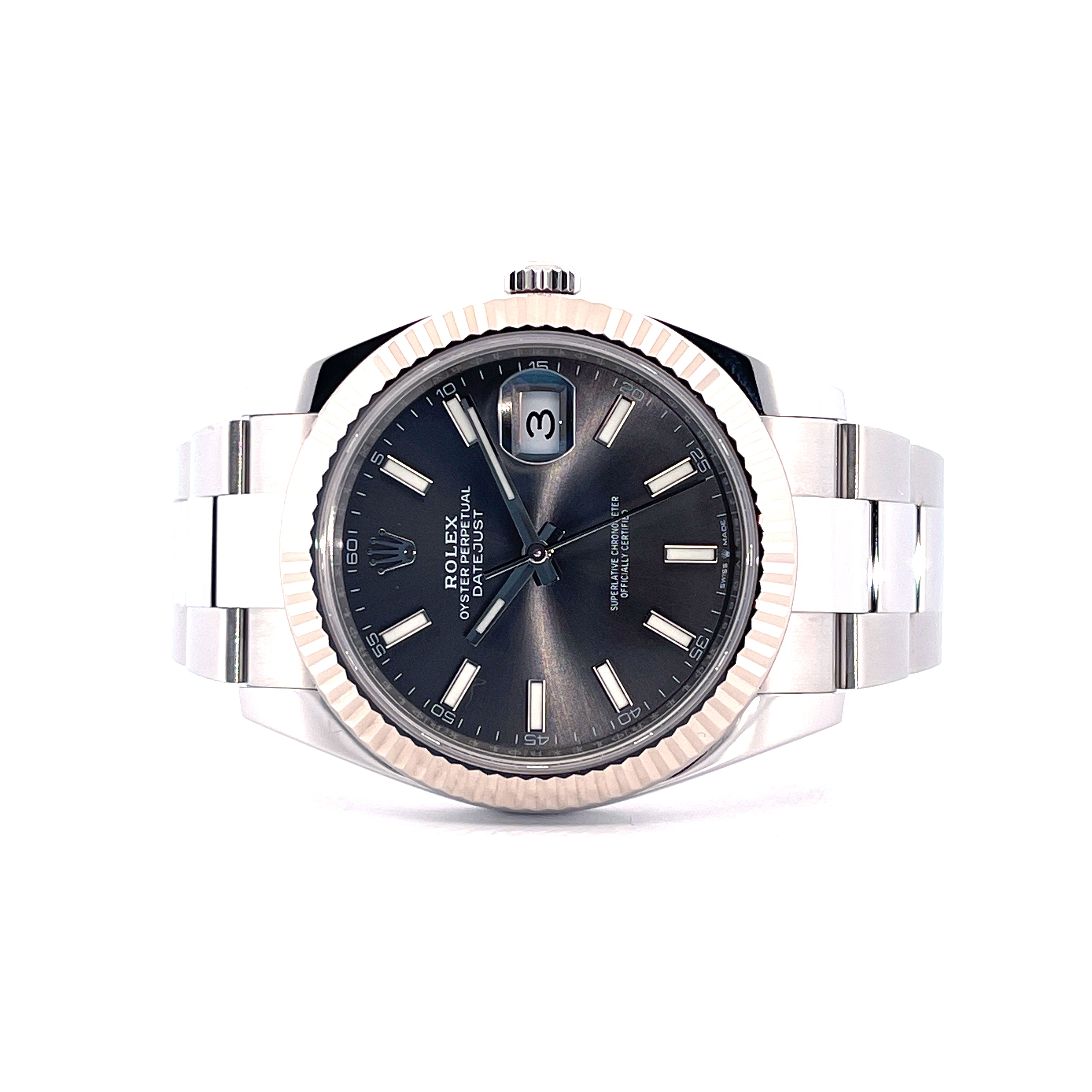 Rolex - Datejust 41 Grey Whitegold Bezel / 126334 / Full Set / First invoice / Rolex Check 2026 / LC100 / 2021 - [product_sku]