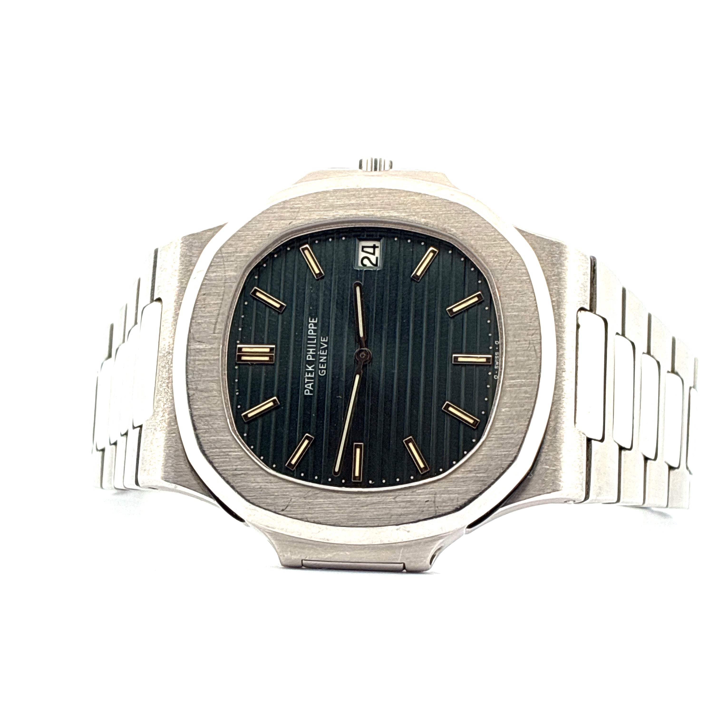 Nautilus Jumbo / Vintage / Stainless Steel / Unpolished / Cork Box / Caliber 28-255C / Box & Papers / 1984 (Kopie)