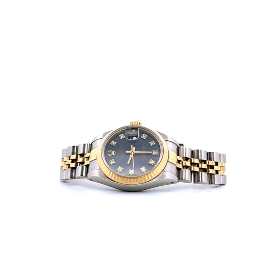 Rolex - Lady-Datejust 26mm Diamonds & Blue Dial - Juwelier Spliedt