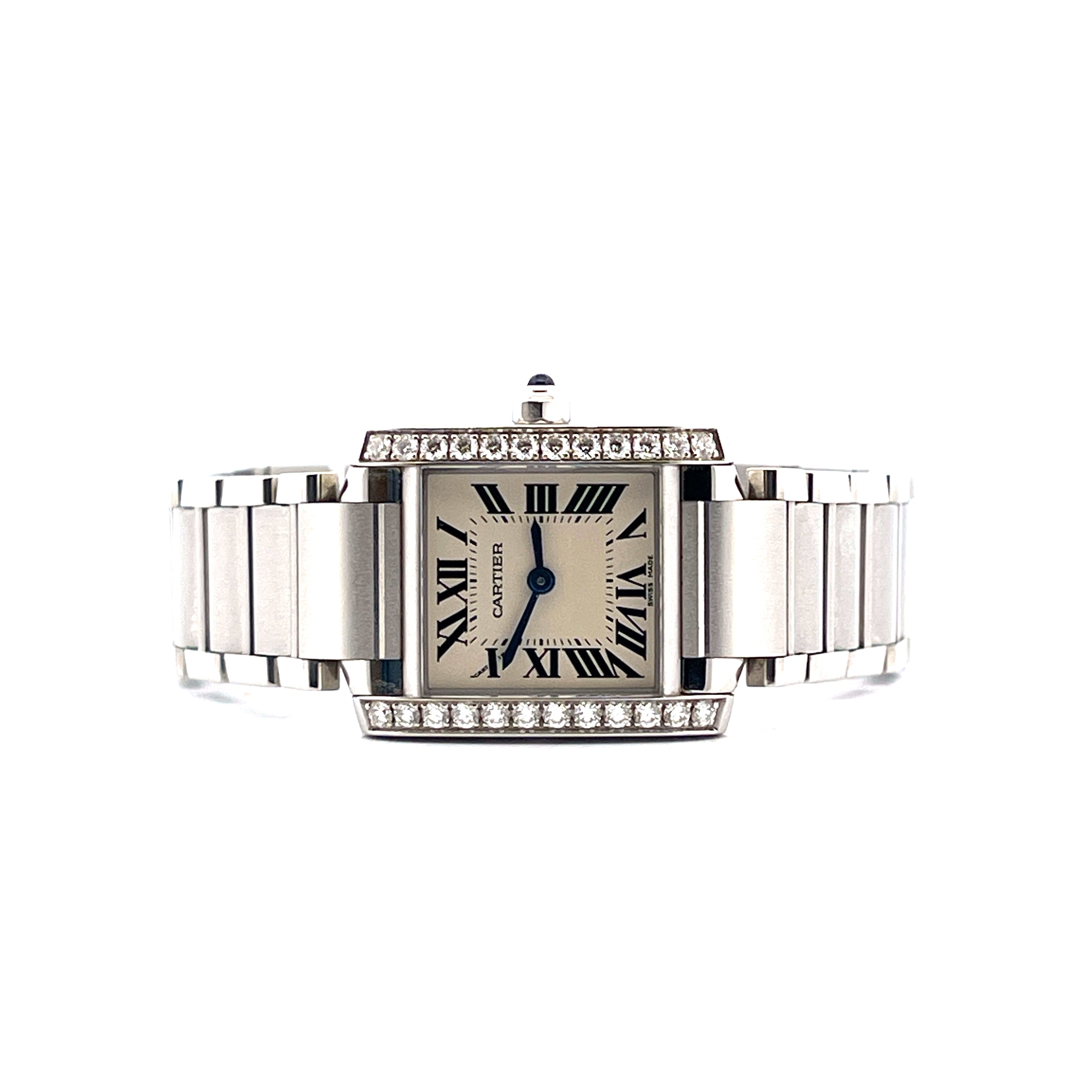 Cartier Tank Française / Edelsteinbesetzt / Full-Set / 2021