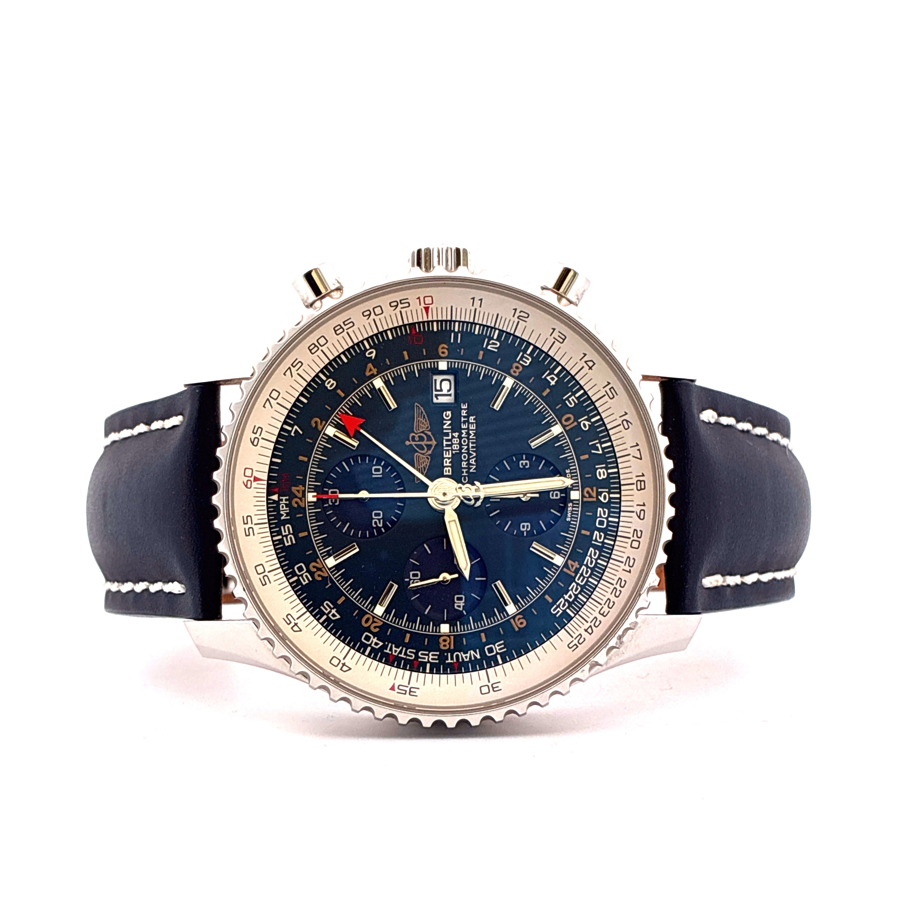 Navitimer / World Blue Dial / very good condt. / Full-Set / 2019