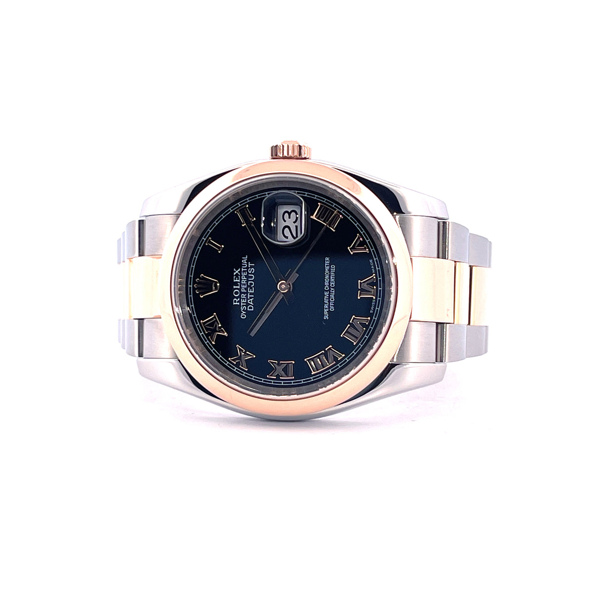 Datejust 36mm (116201) Two Tone Black Dial / Rolex Service 2018 / very good / 2005