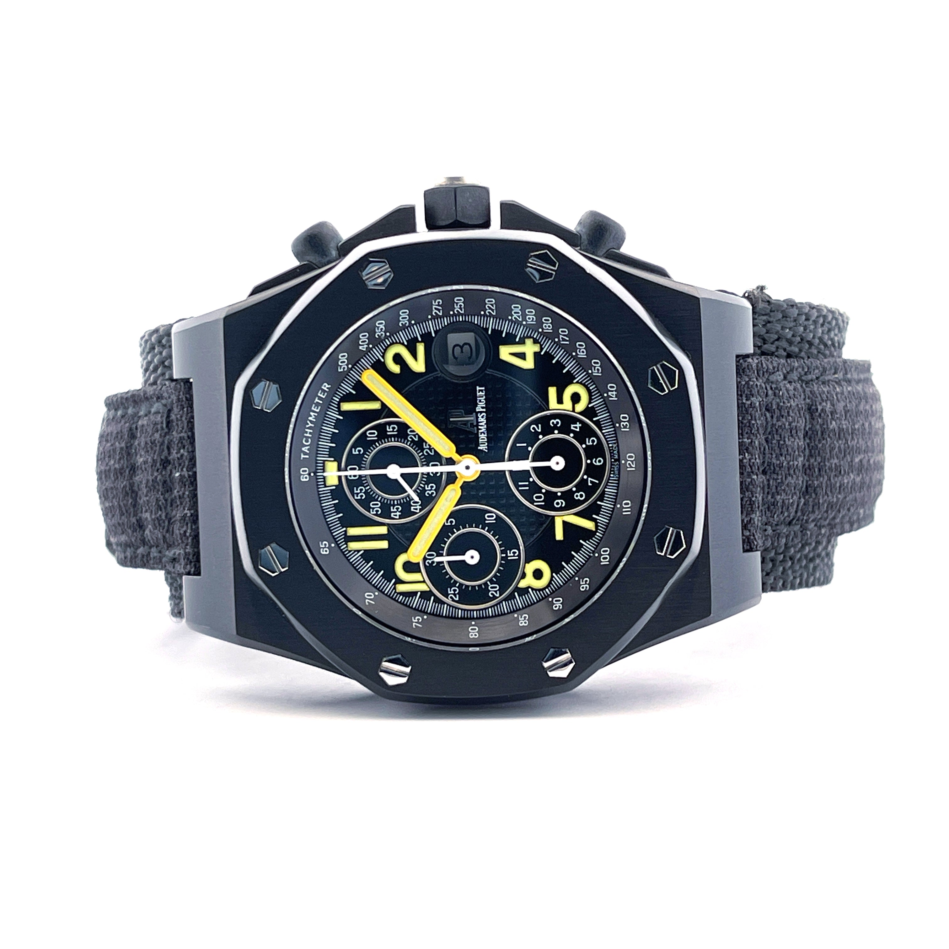 Royal Oak Offshore „End of Days“ Ref. 25770SN.OO.0001KE.01 Arnold Schwarzenegger Limited Edition 1 of 500 / Steel PVD / Full Set + second Strap / perfect Condition / 2000