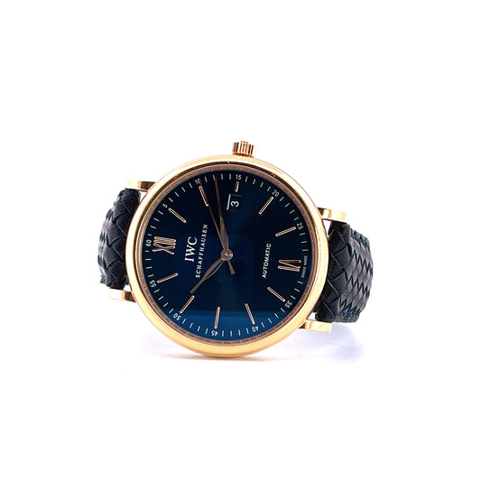 IWC - Portofino Automatic Gold / Blue - Juwelier Spliedt