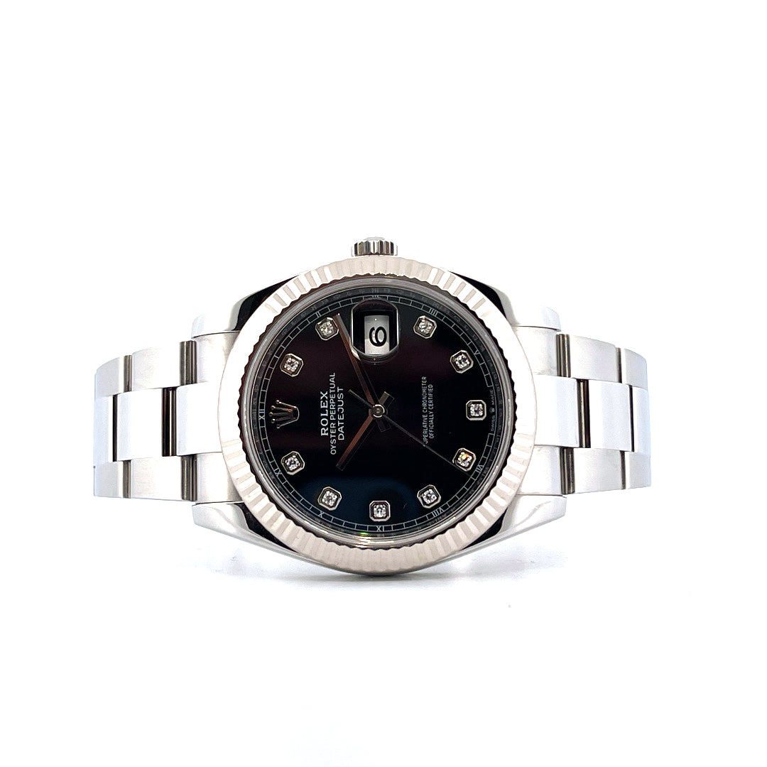 Datejust 41 Black Dial / Diamond Indices (2020)