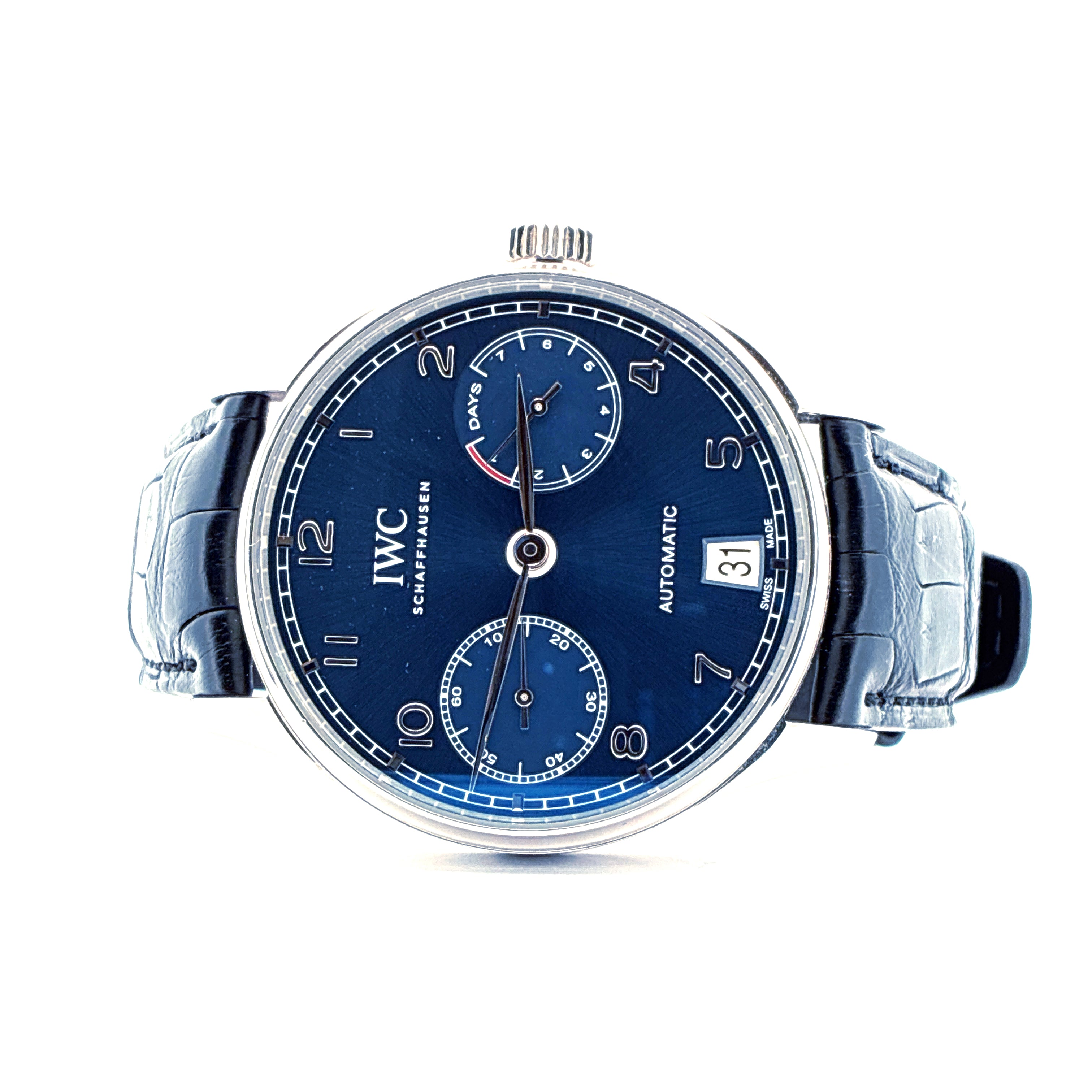 IWC - Portugieser / Folding clasp / Automatik / Blue Dial / watch only / 2 Years Warranty - [product_sku]