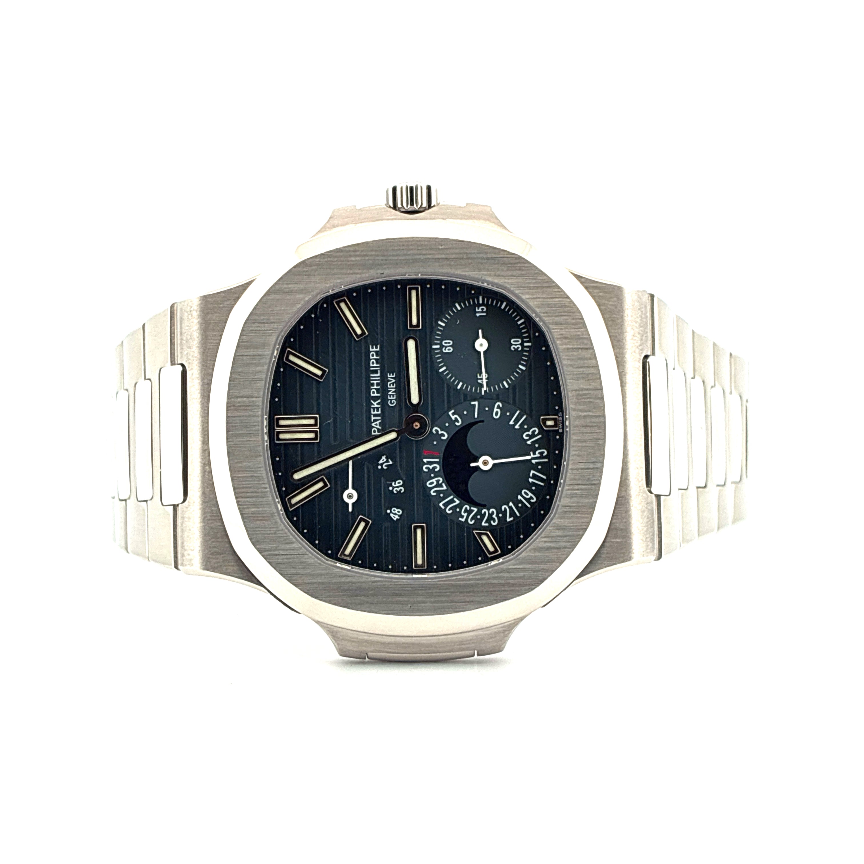 5712/1A-001 / very good Condition / Date - Moonphase - Power-Reserve / Patek Service 2025 / Blue Dial / Full-Set / Germany 2007