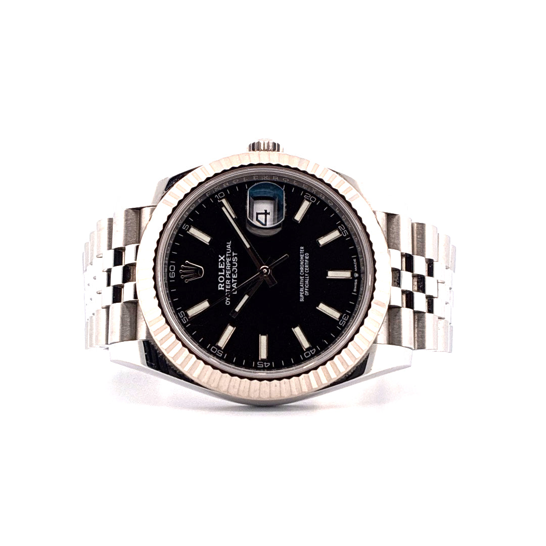 Datejust 41 schwarz Jubilée Stahl/Weißgold (2022)