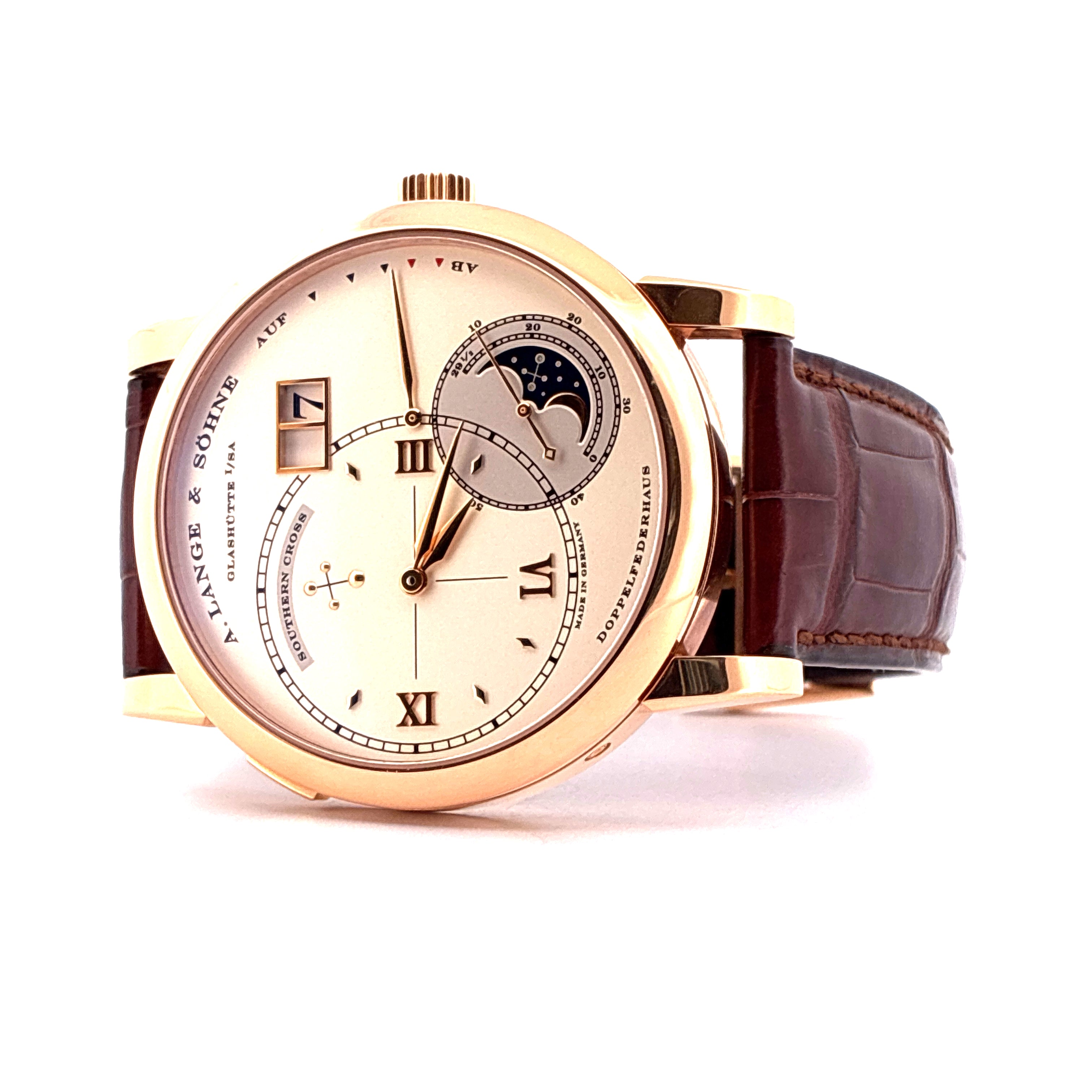 A. Lange & Söhne - Grosse Lange 1 Luna Mundi Set Grand / Premium Set / On Stock / Roségold & Whitegold / 2nd Straps / Limited Edition 101 / on stock / Full-Set / 2004 - [product_sku]
