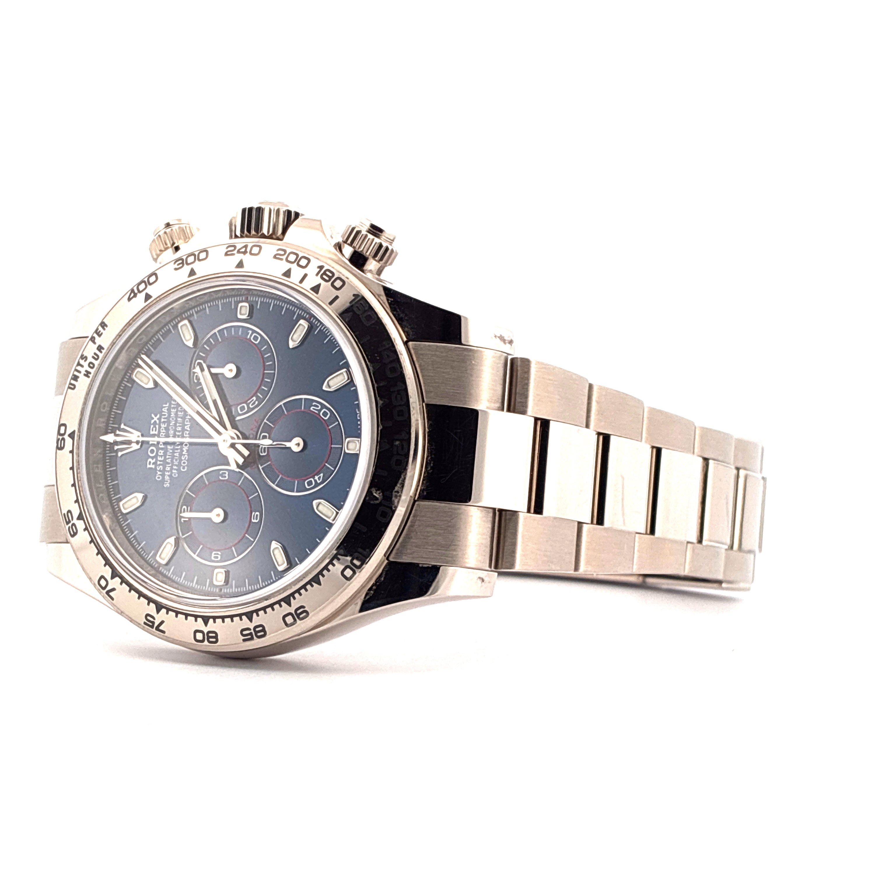 Daytona / very good condt. / Blue Dial / Whitegold / Full links / 19cm wristsize / Full-Set 2021