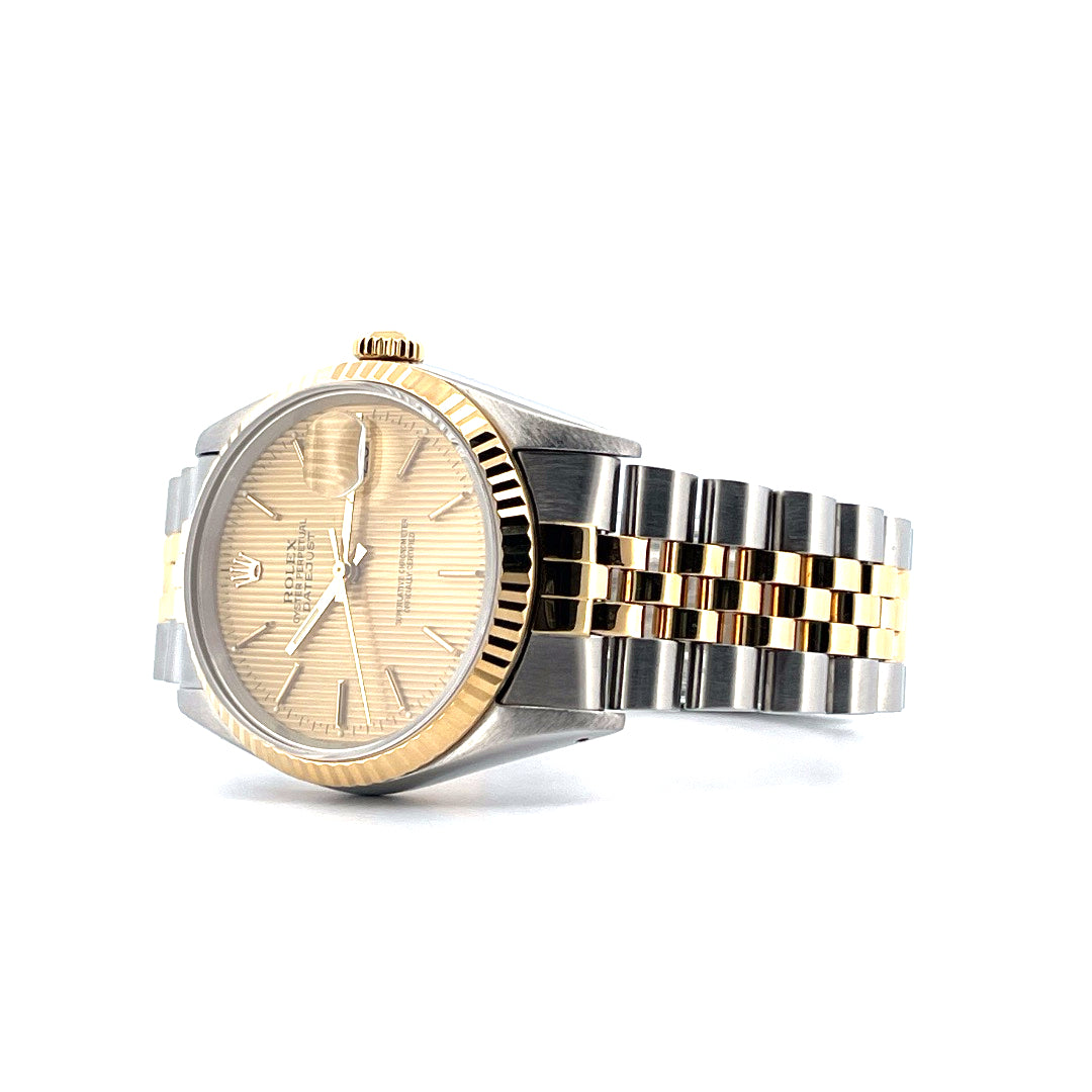 Rolex - Datejust 36 Gold Dial Jubilee / Full Set (1995) - [product_sku]