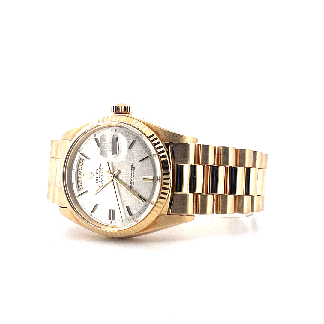Day-Date 36 Gelbgold / Sigma Linen Dial / no strech / Service 2024 (ca. 1970)