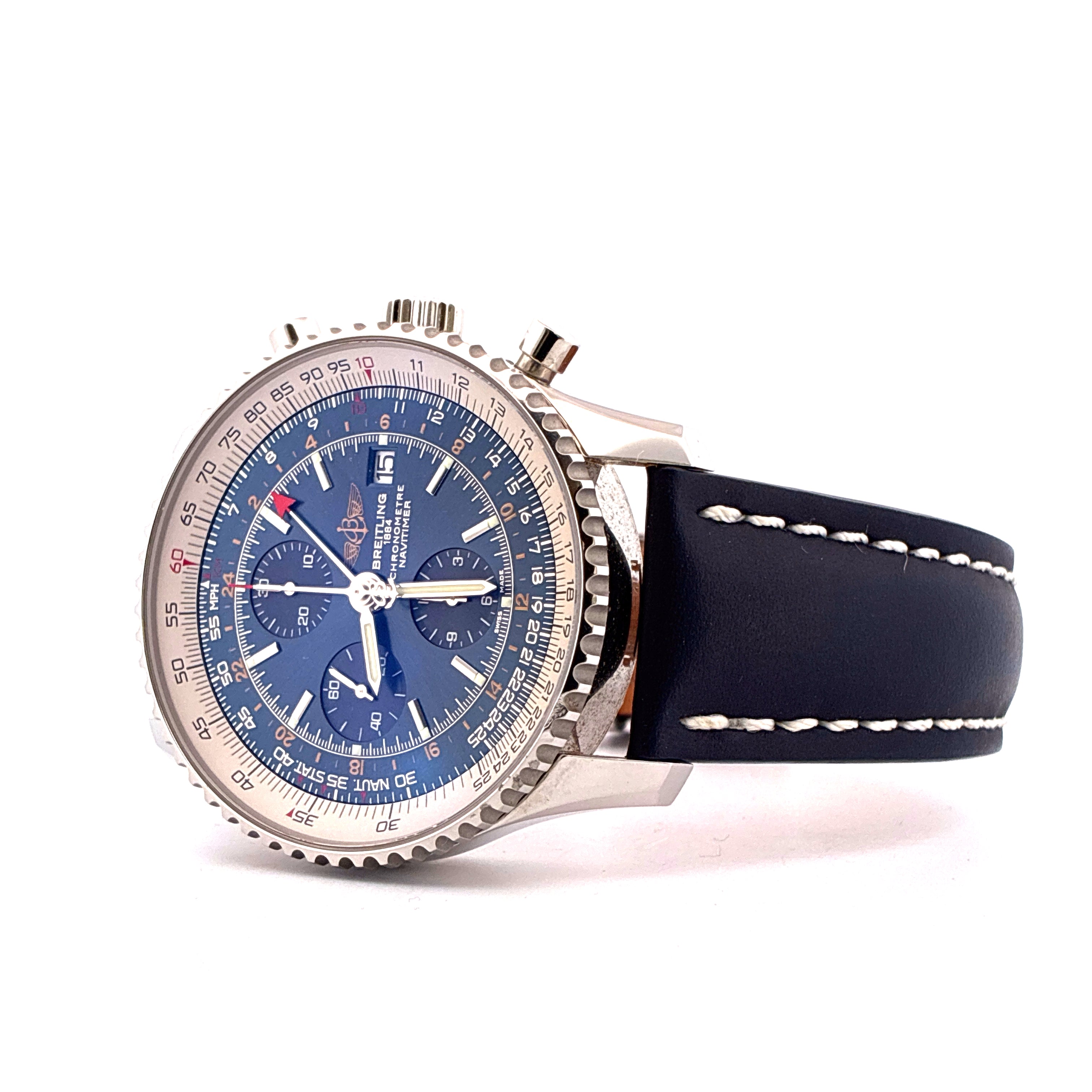 Navitimer / World Blue Dial / very good condt. / Full-Set / 2019
