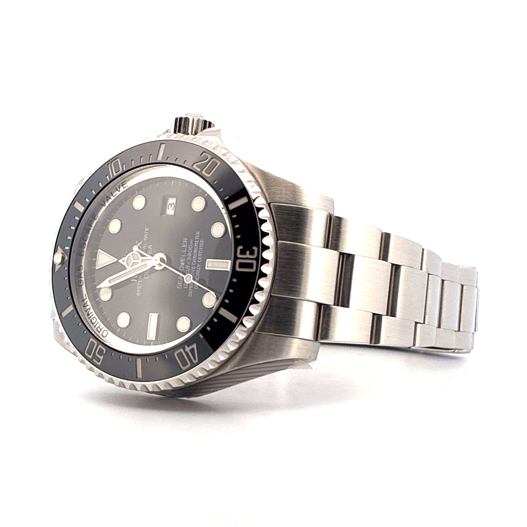 Rolex Sea-Dweller Deepsea 44mm Stahl Automatik mit grauem Zifferblatt und Edelstahlarmband