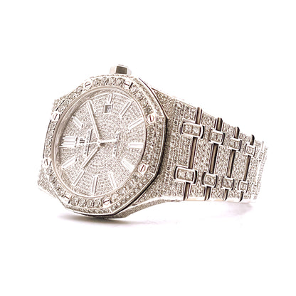 Audemars Piguet Royal Oak 15400ST Iced out (2016) - Full Set