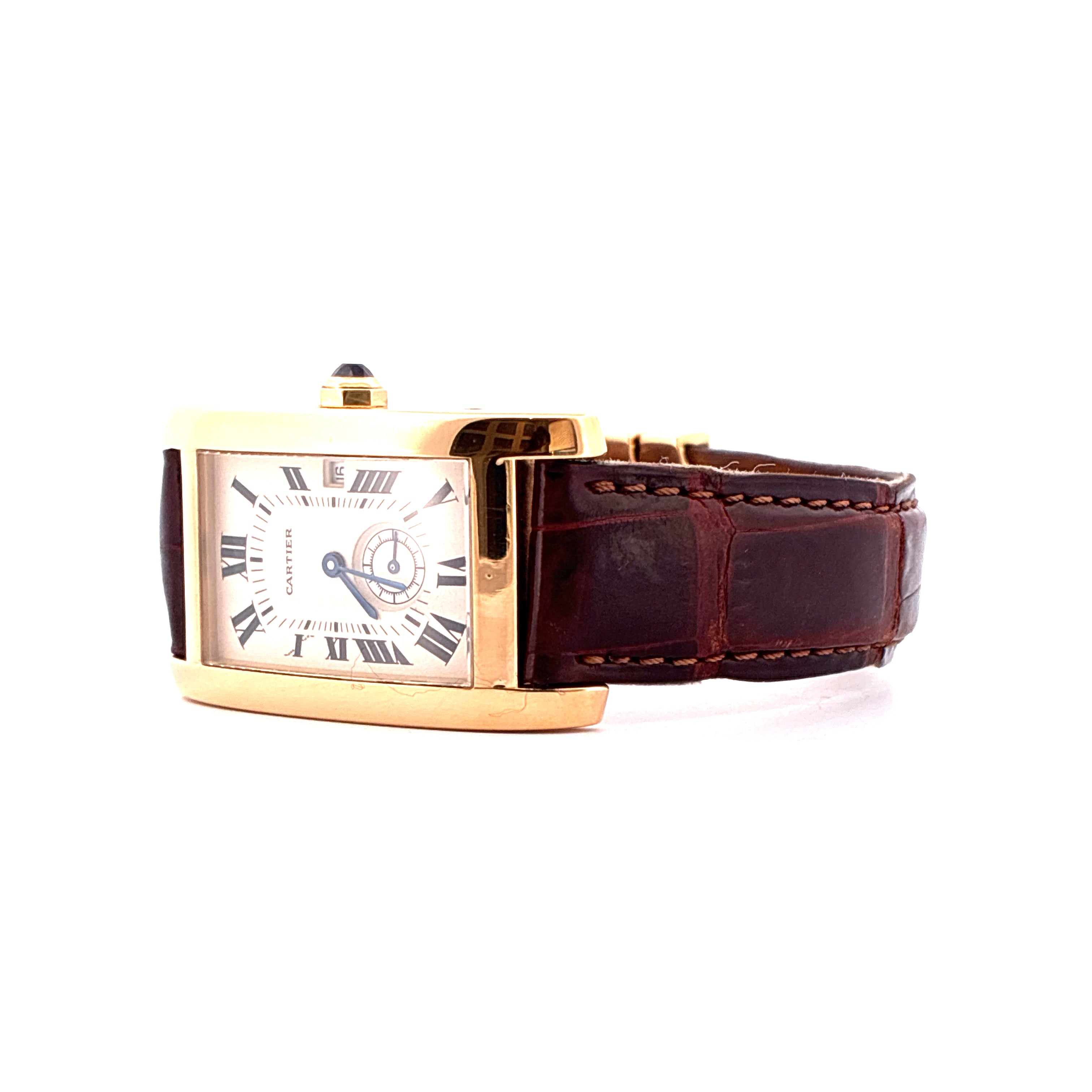 Cartier - Tank Américaine / Yellow Gold / Box / Folding-Clasp - [product_sku]