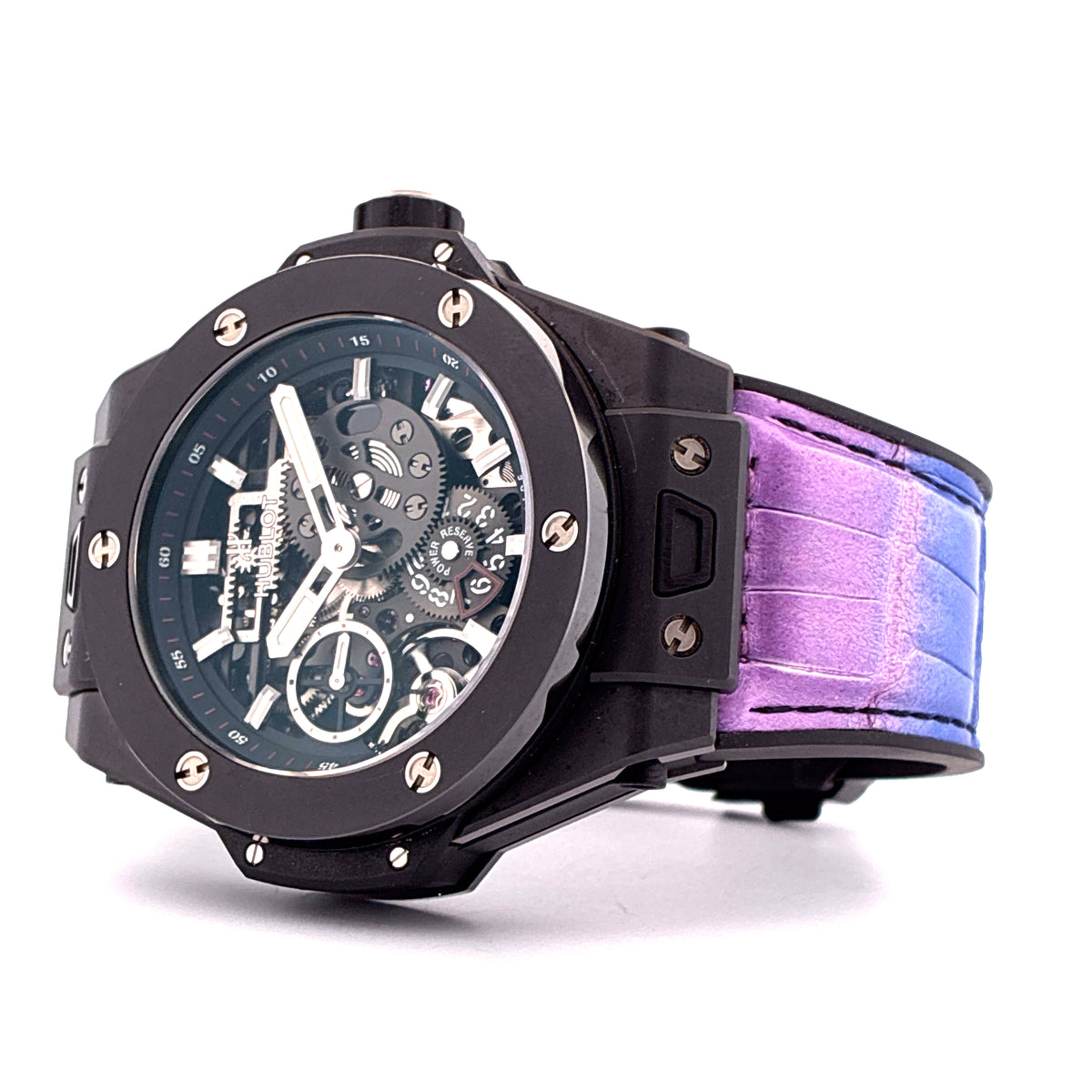 Big Bang Meca-10 / very good condt. / Rainbow strap / 10 days power reserve / skeleton / E-Warranty