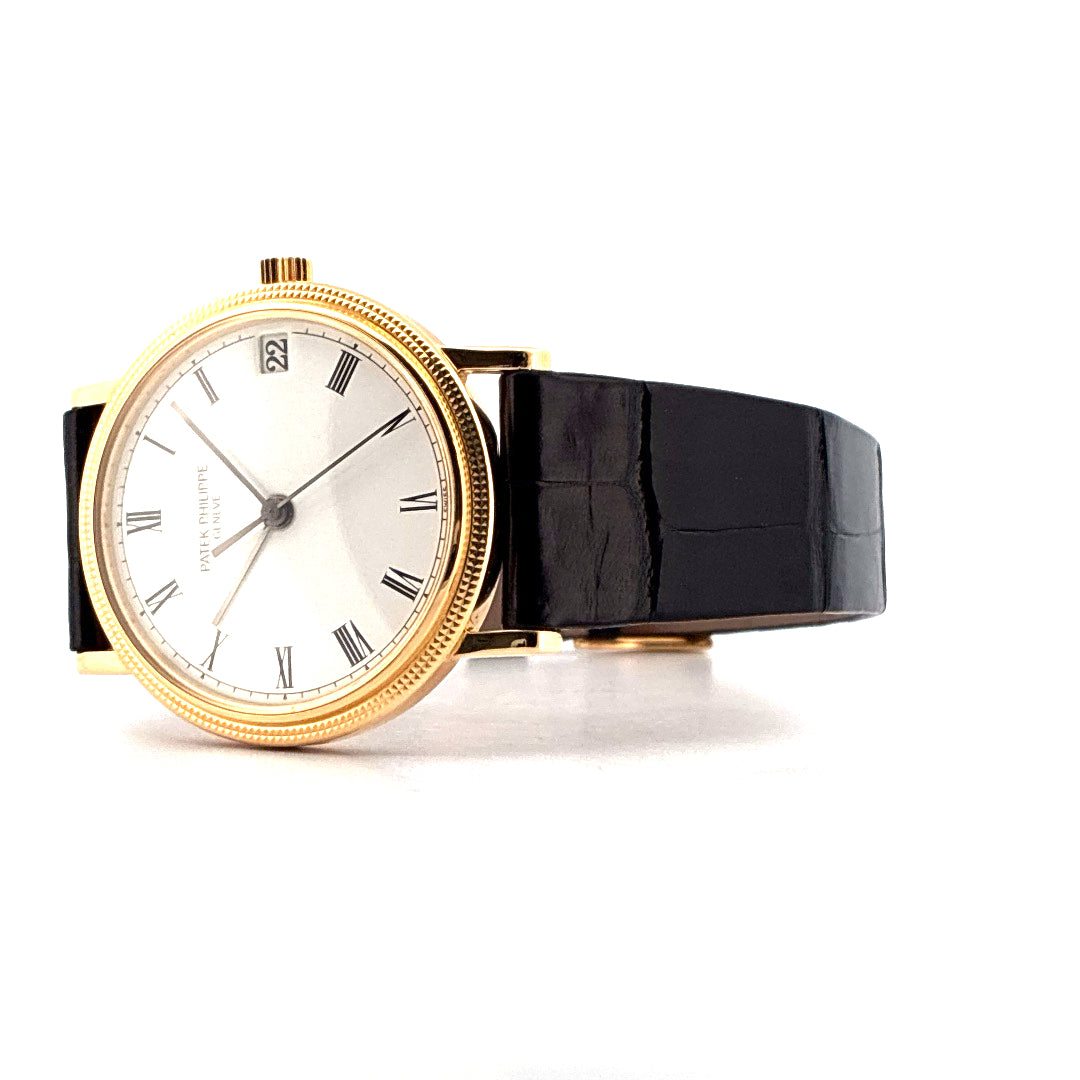 Patek Philippe - Calatrava Gelbgold 33mm / Clous de Paris (ca. 1985) - [product_sku]