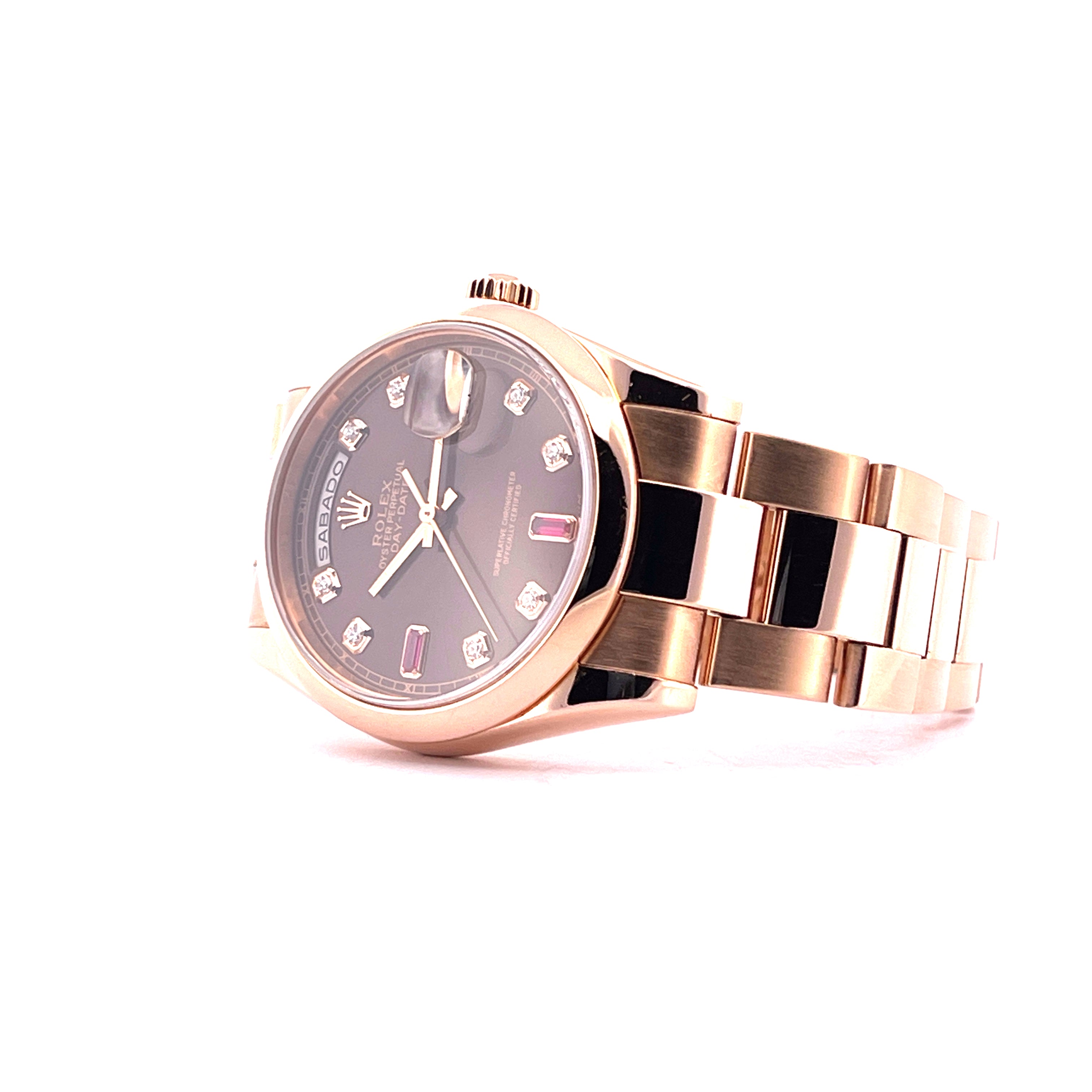 Day-Date 36 Ruby Roségold Chocolate dial (Full-Set) -2002-